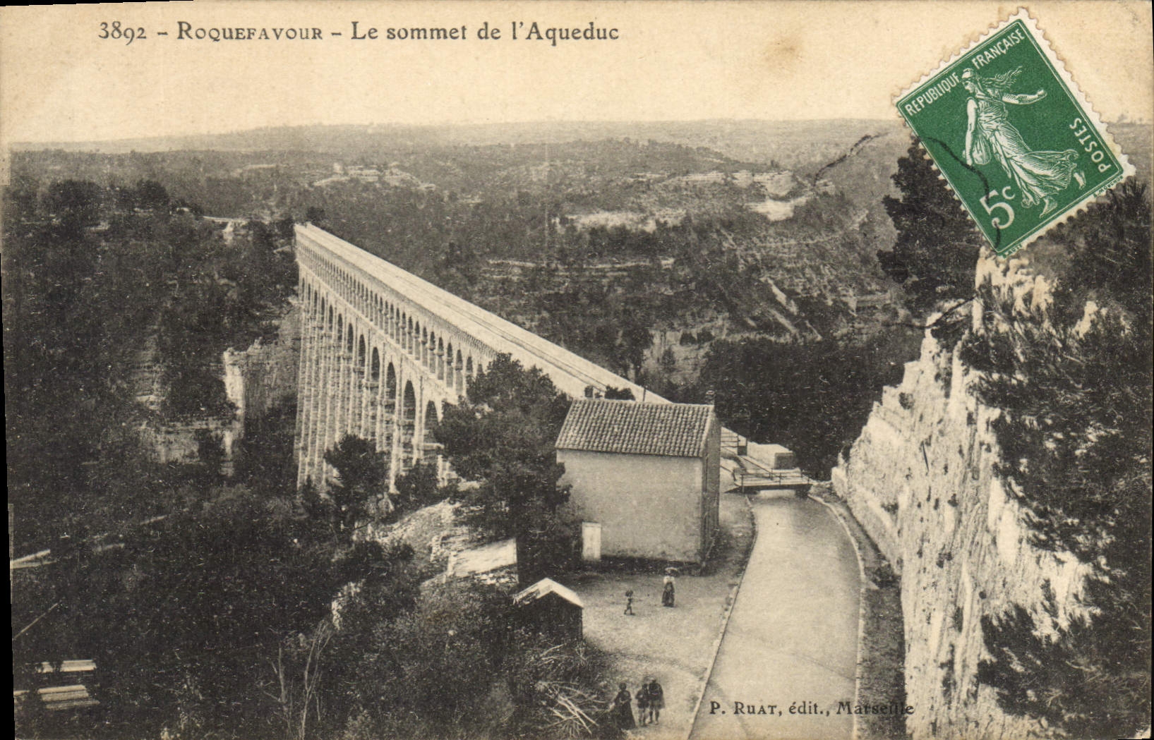 CPA Roquefavour Le Sommet de l'Aqueduc
