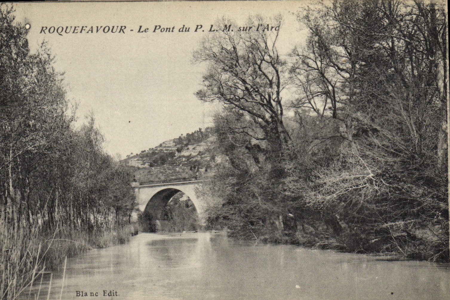 CPA Roquefavour Le Pont du PLM sur l'Arc