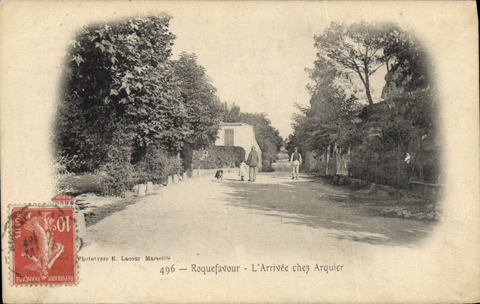 CPA Roquefavour L'Arrivee chez Arquier