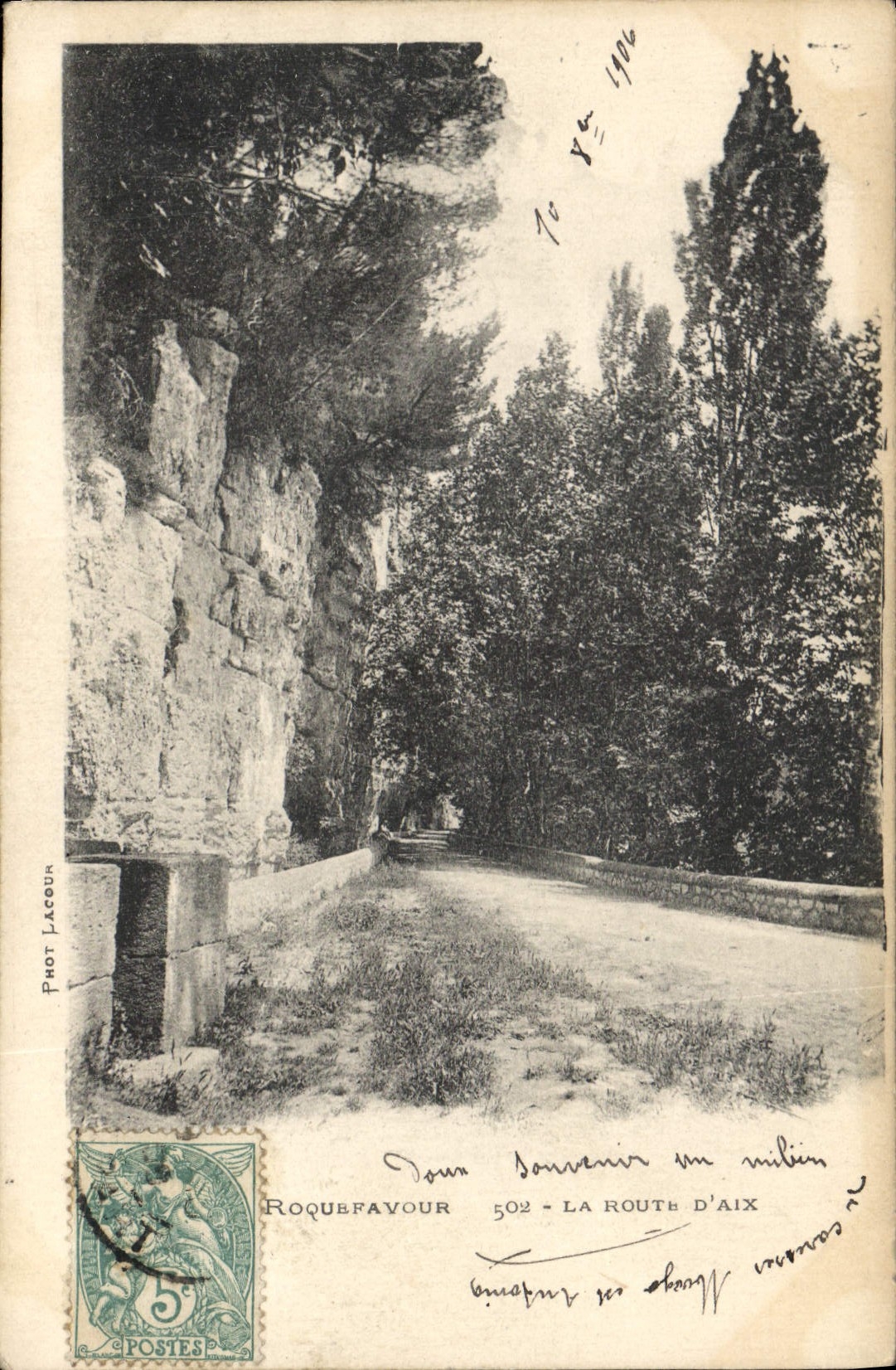 CPA Roquefavour La Route d'Aix