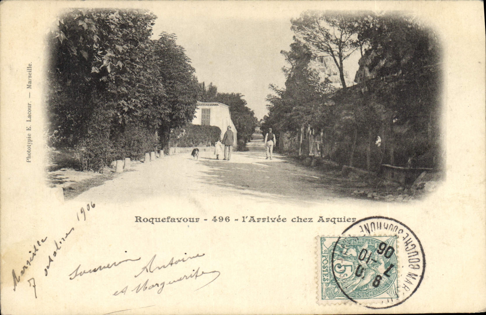CPA Roquefavour L'Arrivee chez Arquier
