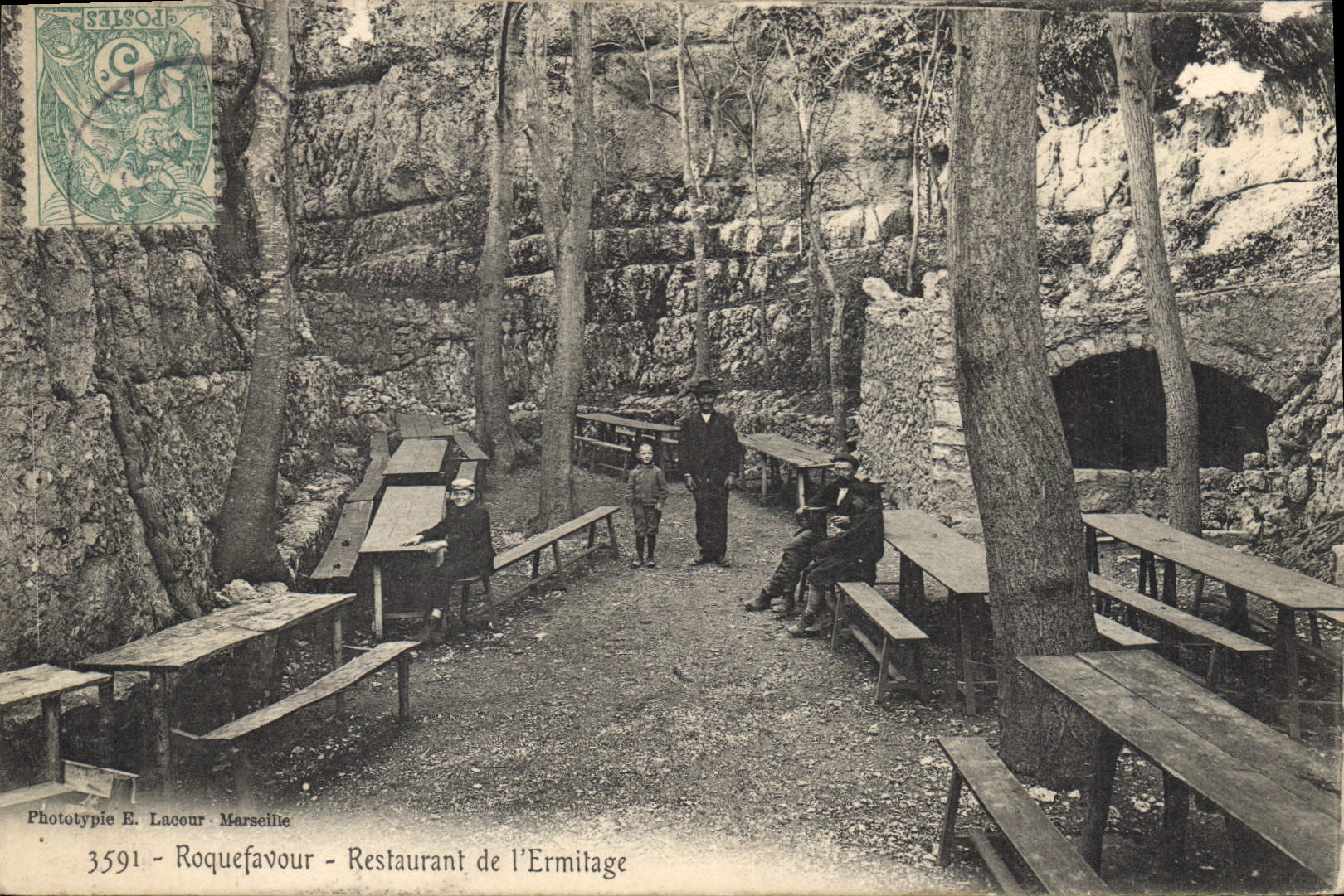 CPA Roquefavour Restaurant de l'Ermitage