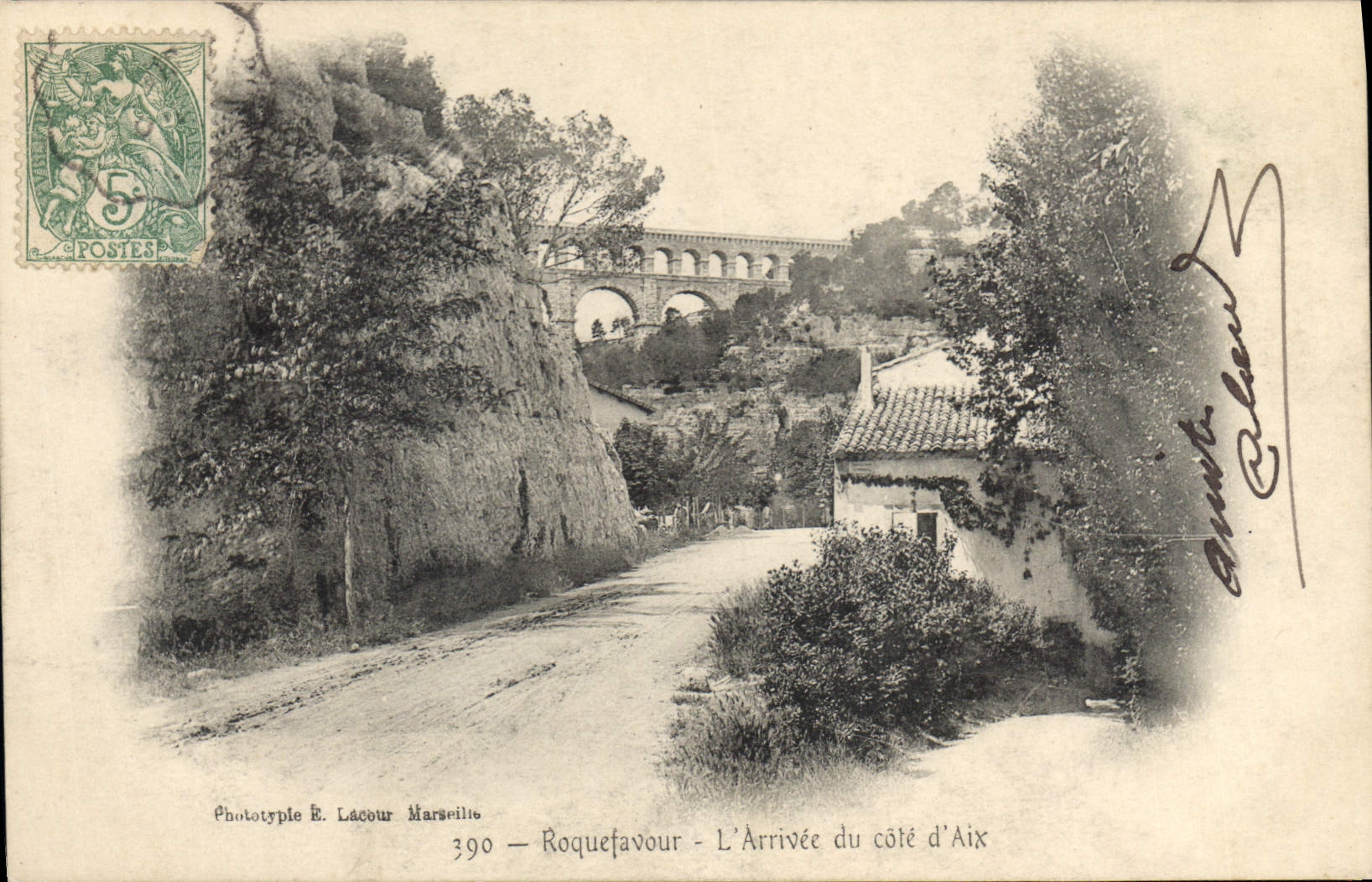 CPA Roquefavour L'Arrivee du Cote d'Aix