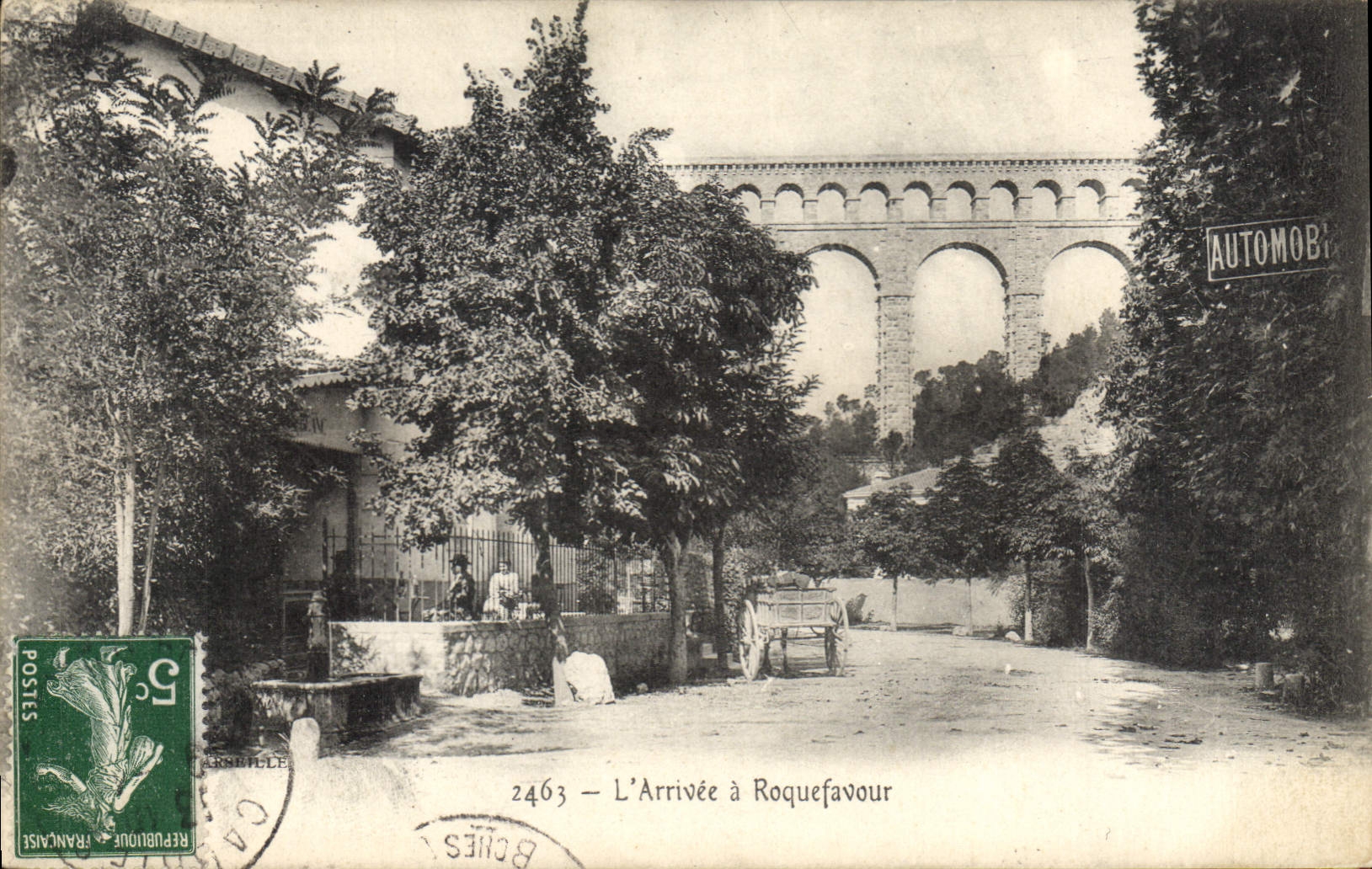 CPA Roquefavour L'Arrivee