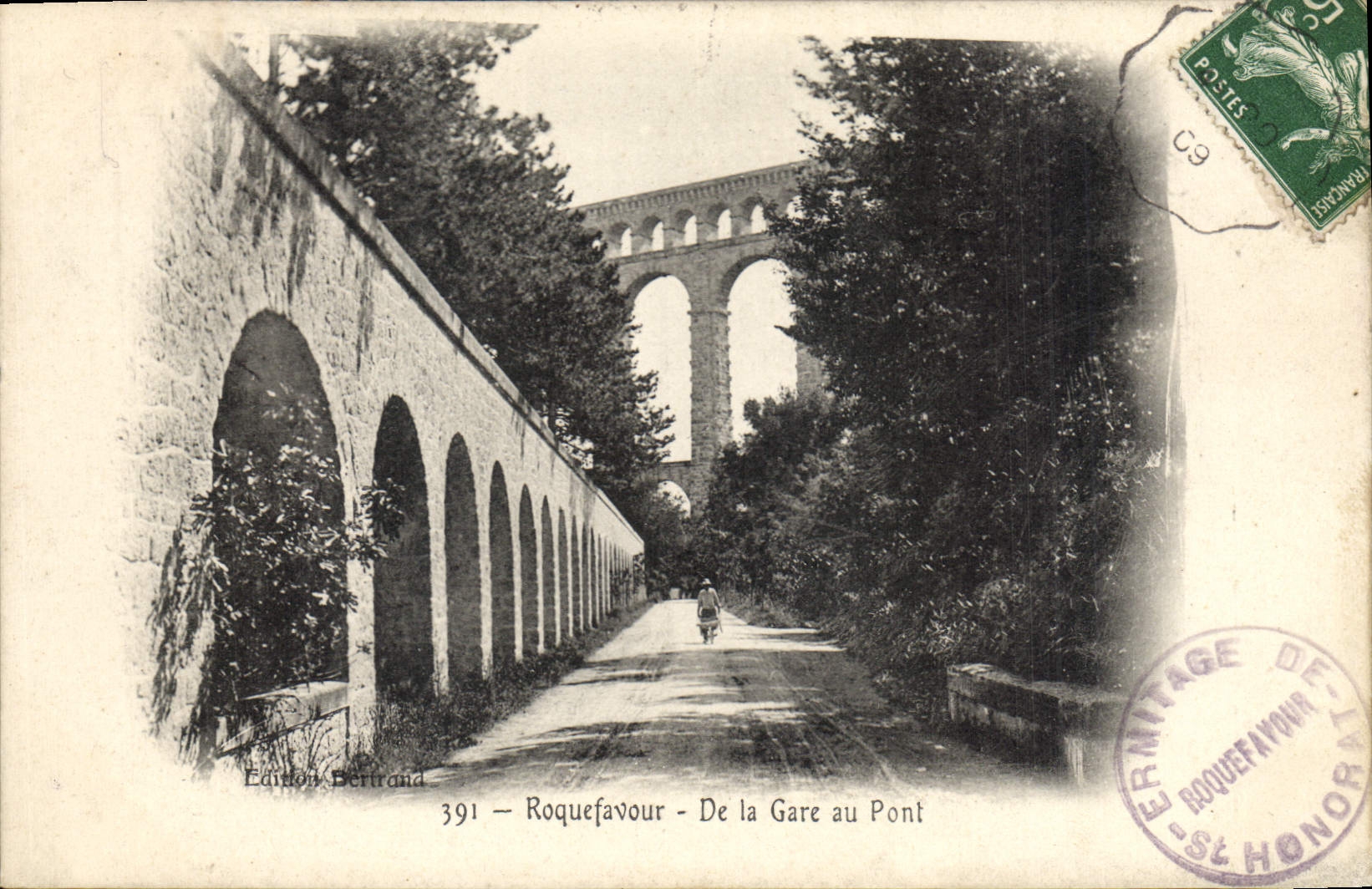 CPA Roquefavour De la Gare au Pont