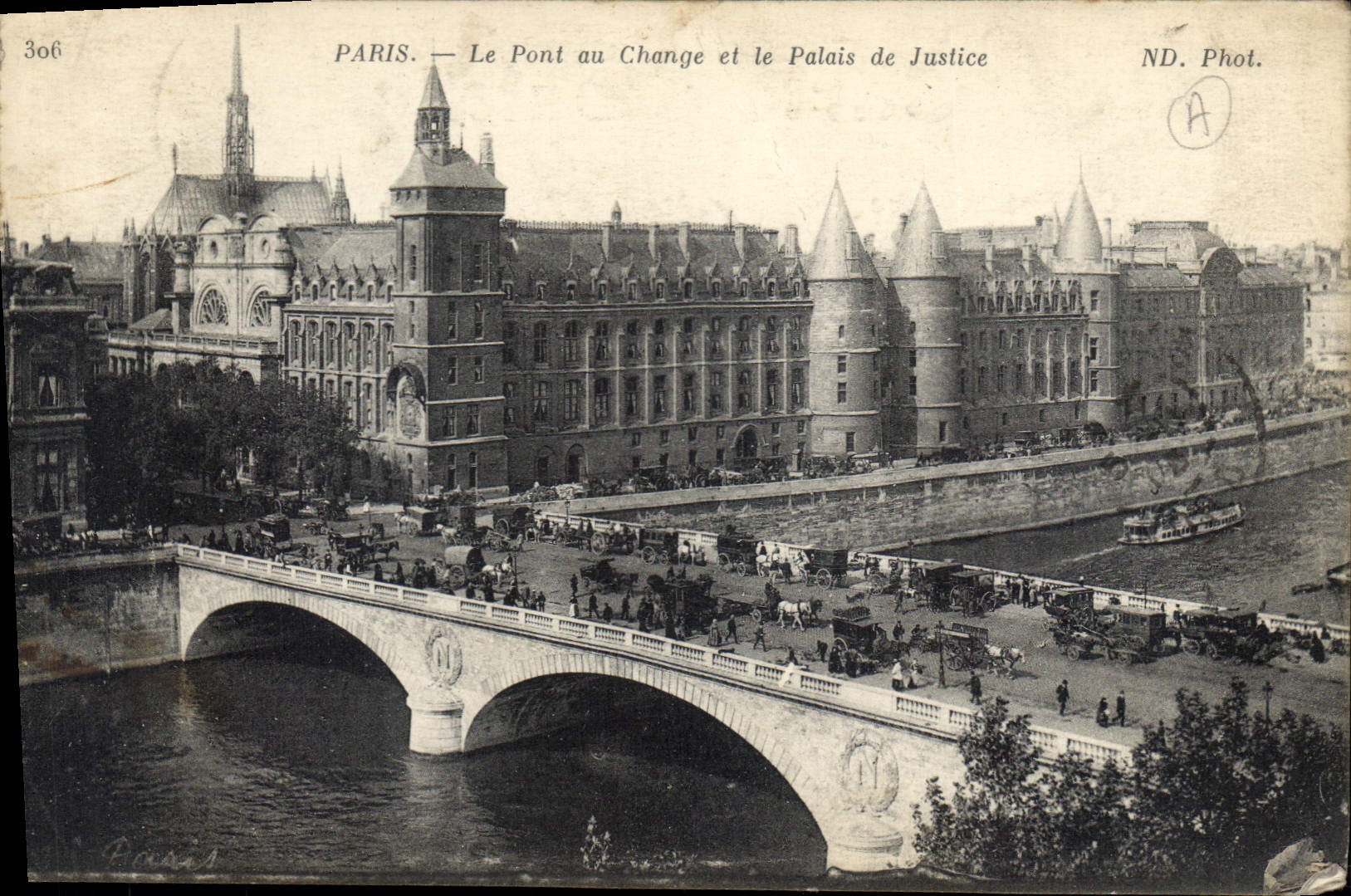 CPA Paris Le Pont au Change et le Palais de Justice