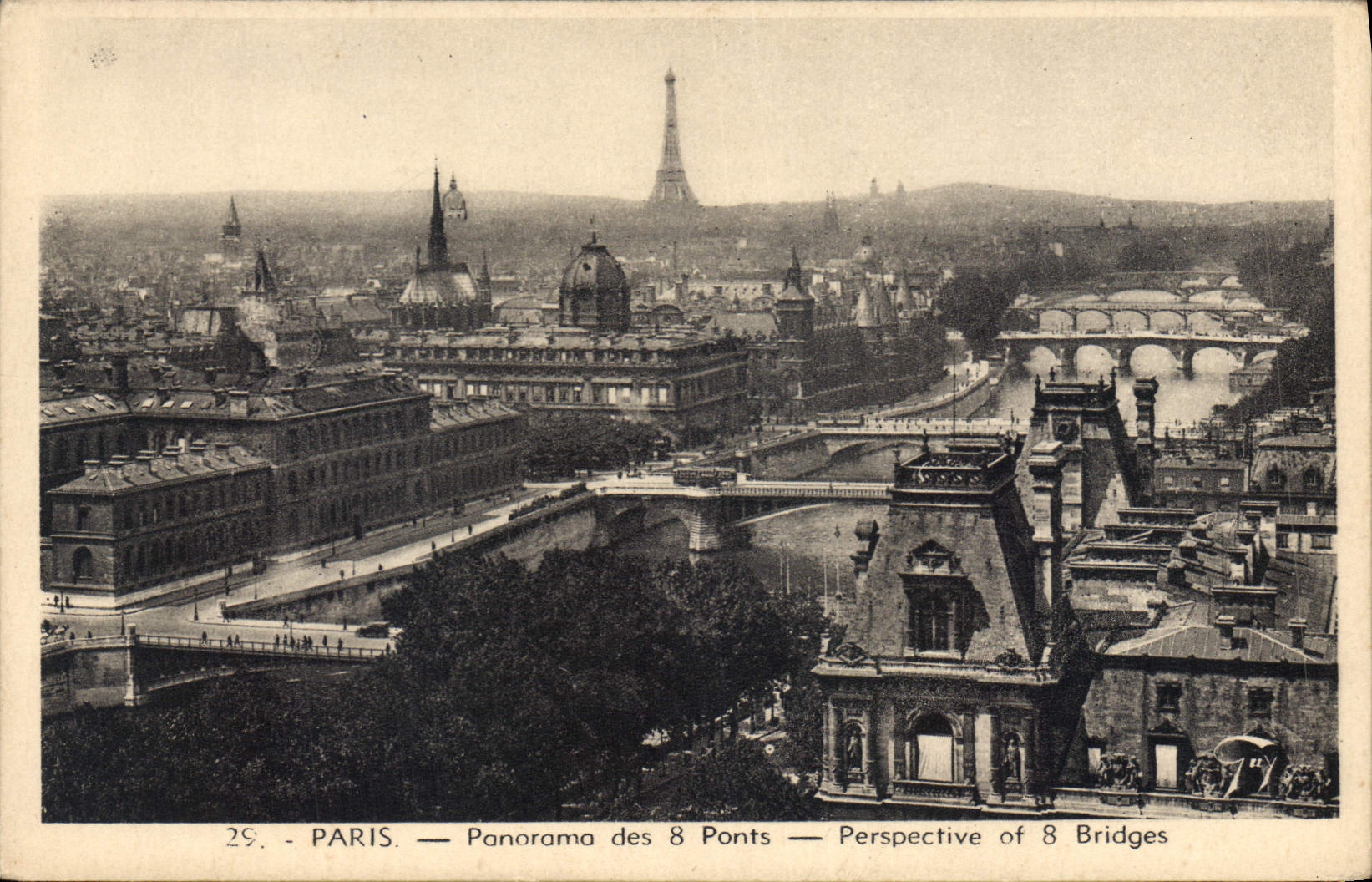 CPA Paris Panorama des 8 Ponts