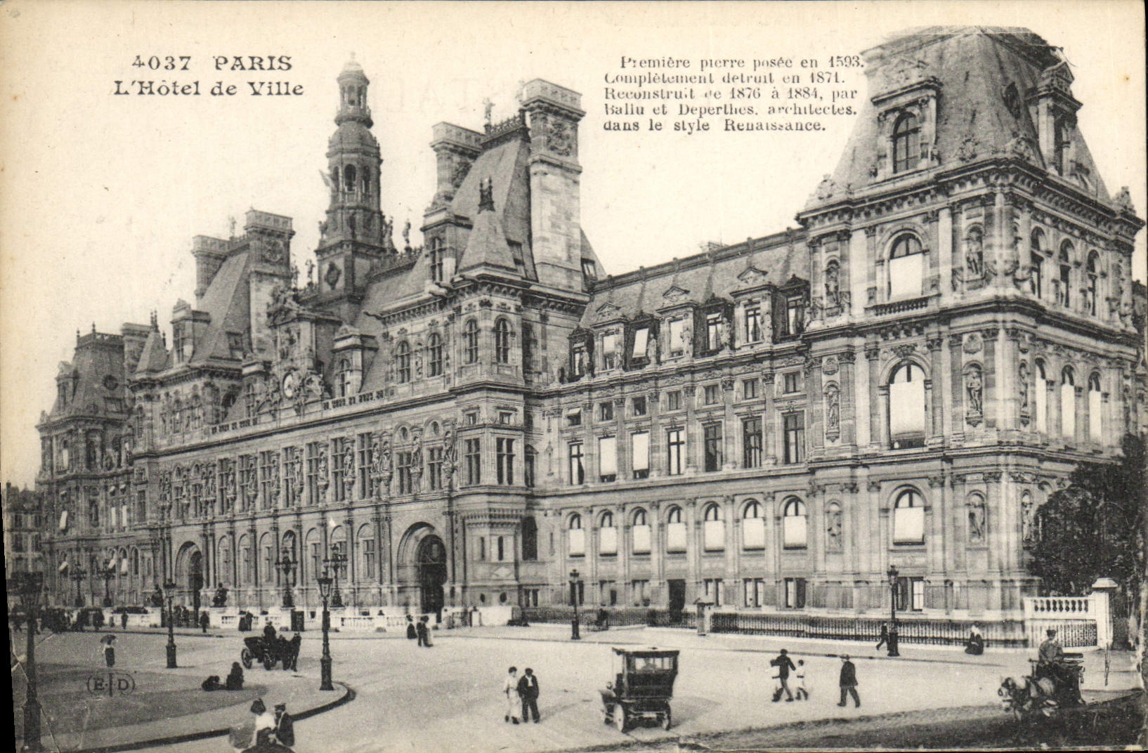CPA Paris L'Hotel de Ville