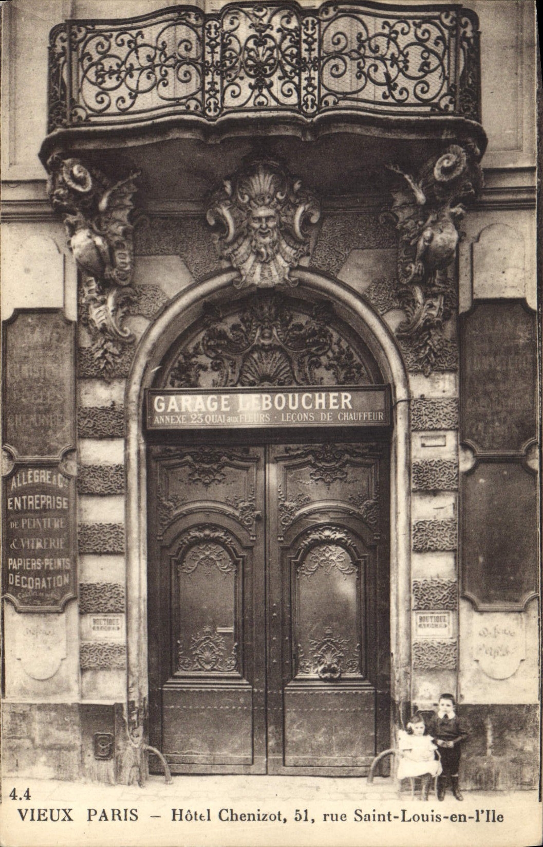 CPA Vieux Paris Hotel Chenizot rue Saint Louis en l'Ile