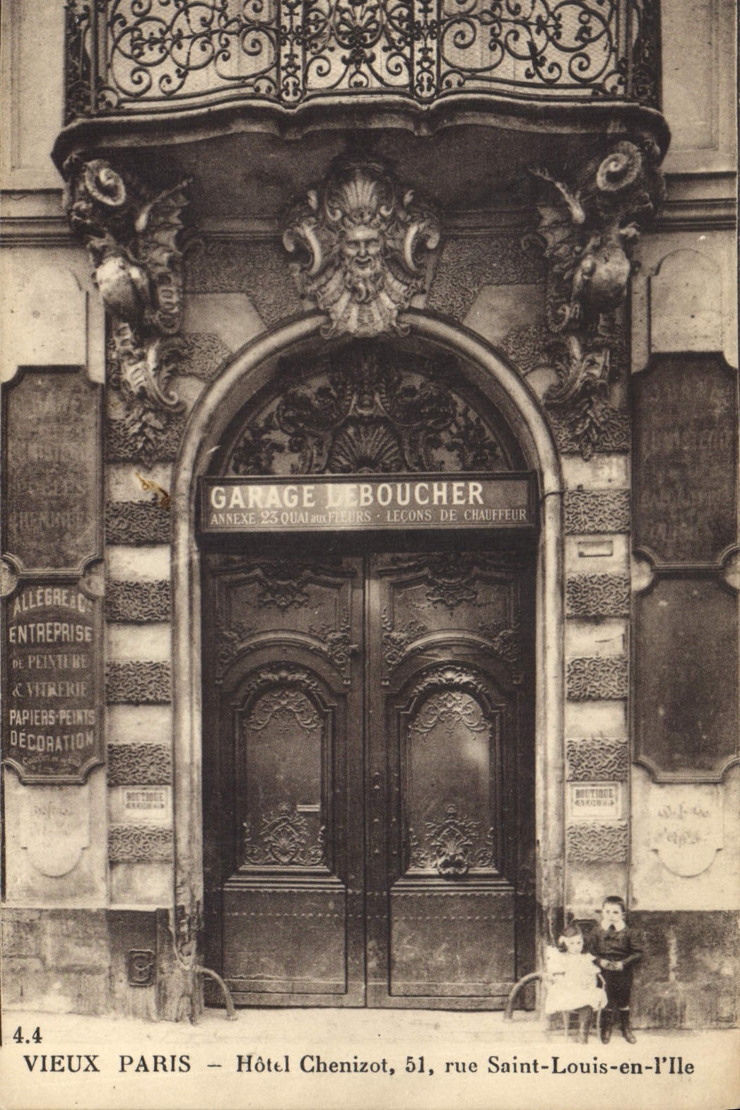 CPA Vieux Paris Hotel Chenizot rue Saint Louis en l'Ile