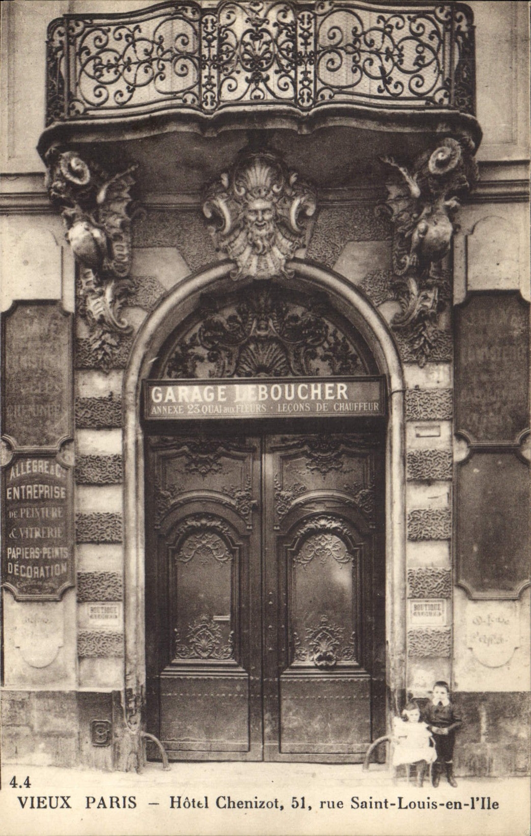 CPA Vieux Paris Hotel Chenizot rue Saint Louis en l'Ile