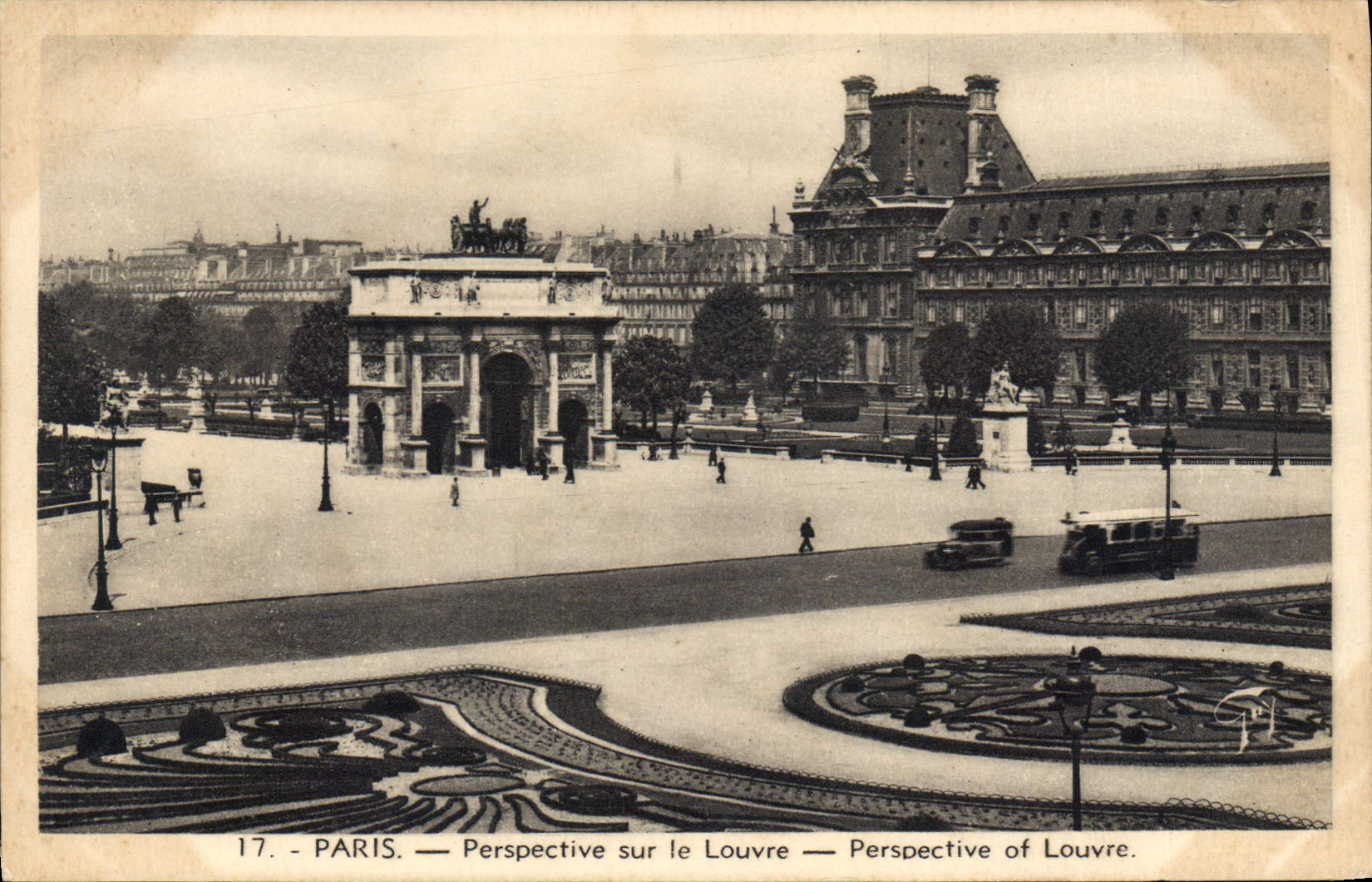 CPA Paris Perspective sur le Louvre