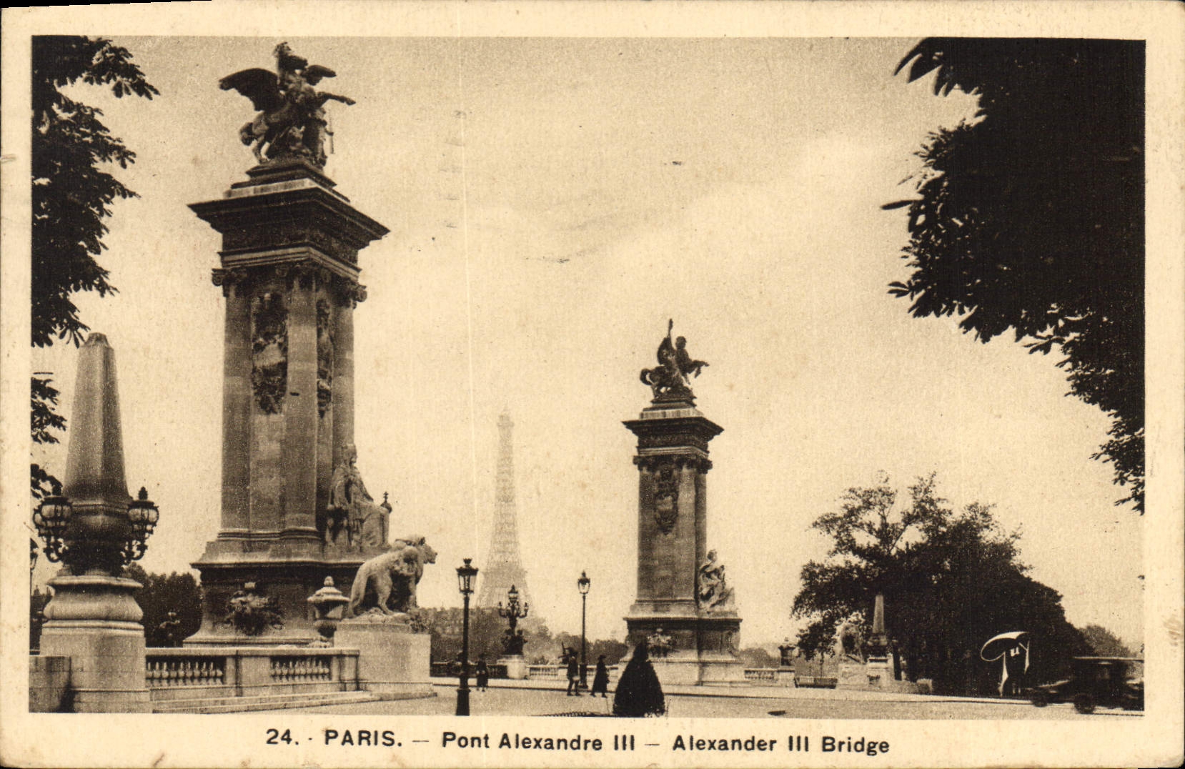 CPA Paris Pont Alexandre III Tour Eiffel