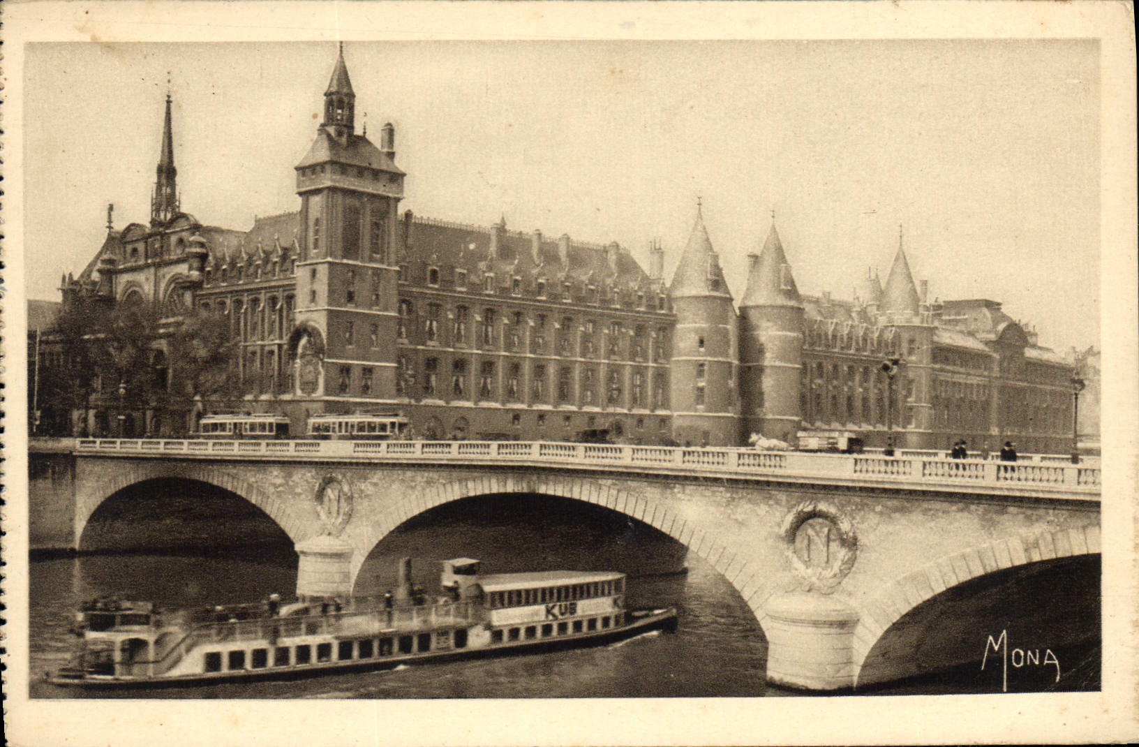 CPA Les Petits Tableaux de Paris La Conciergerie la Tour de Horloge et le Pont au Change 
