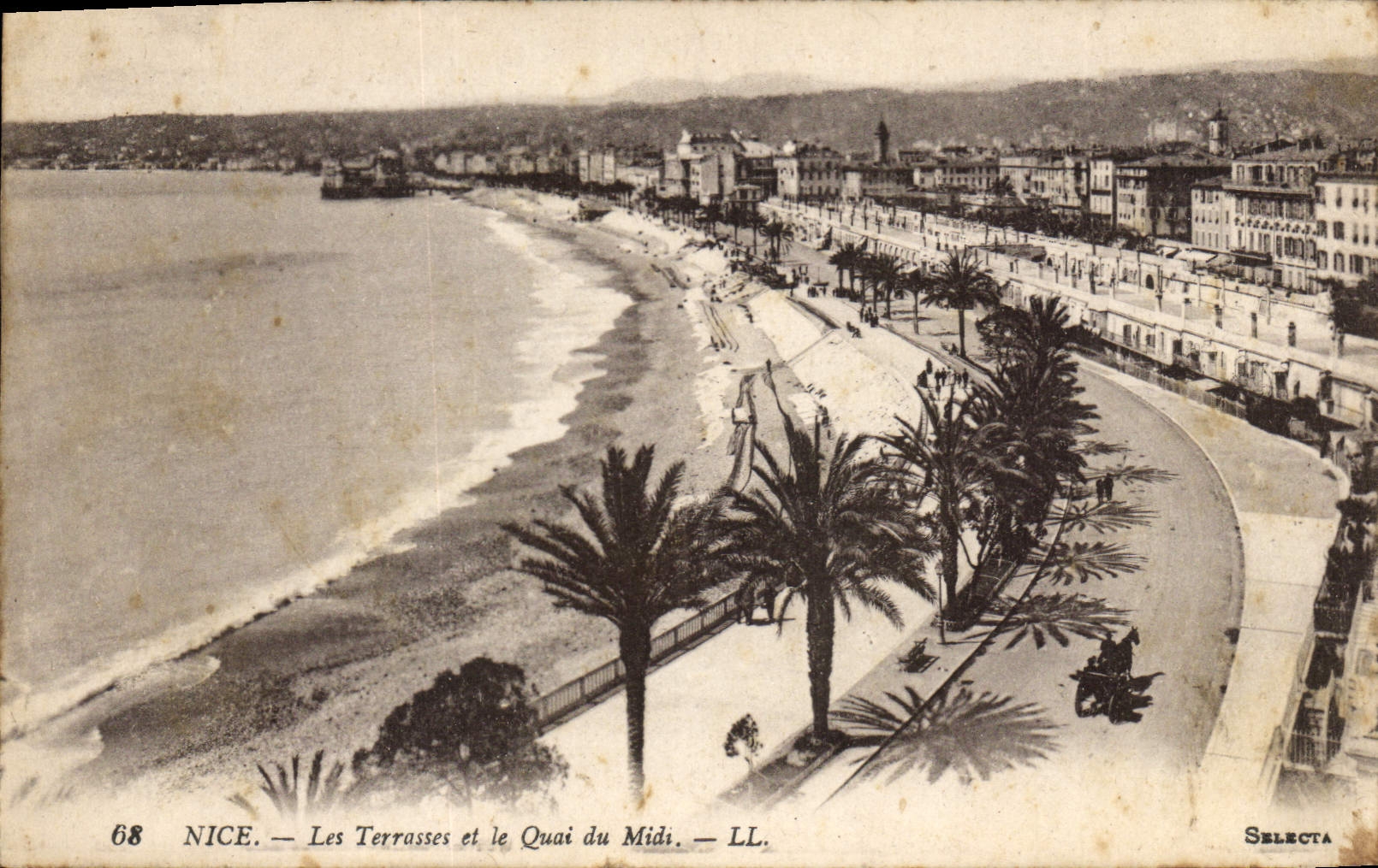 CPA Nice Les Terrasses et le Quai du Midi