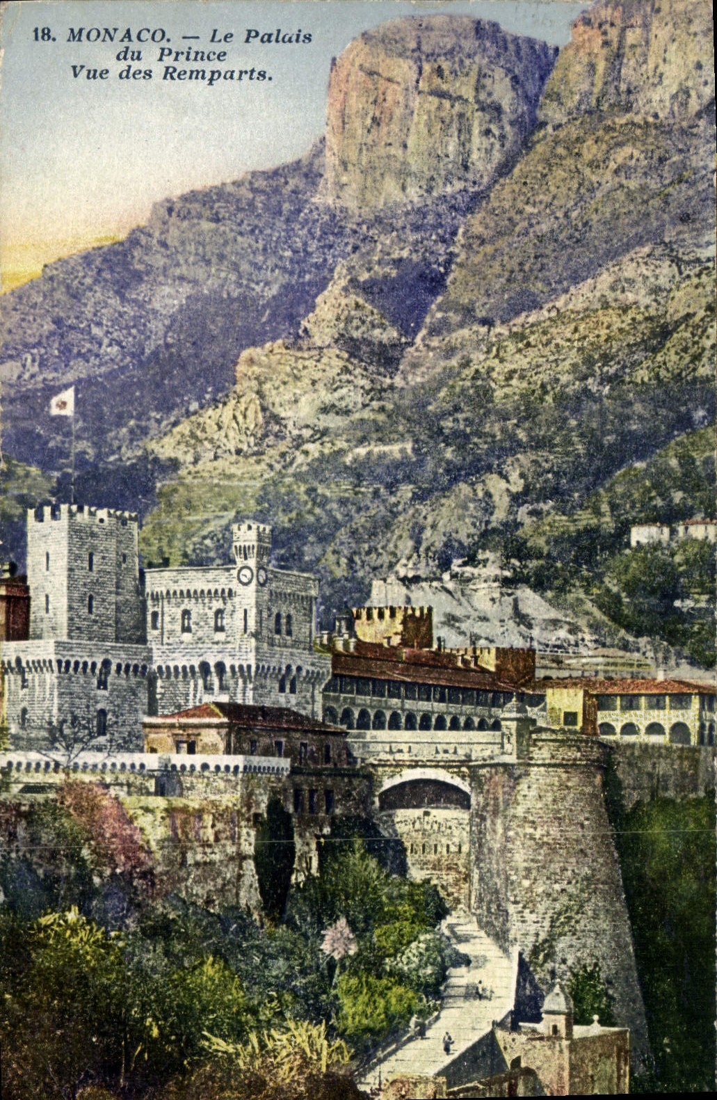 CPA Monaco Le Palais du Prince Vue des Remparts