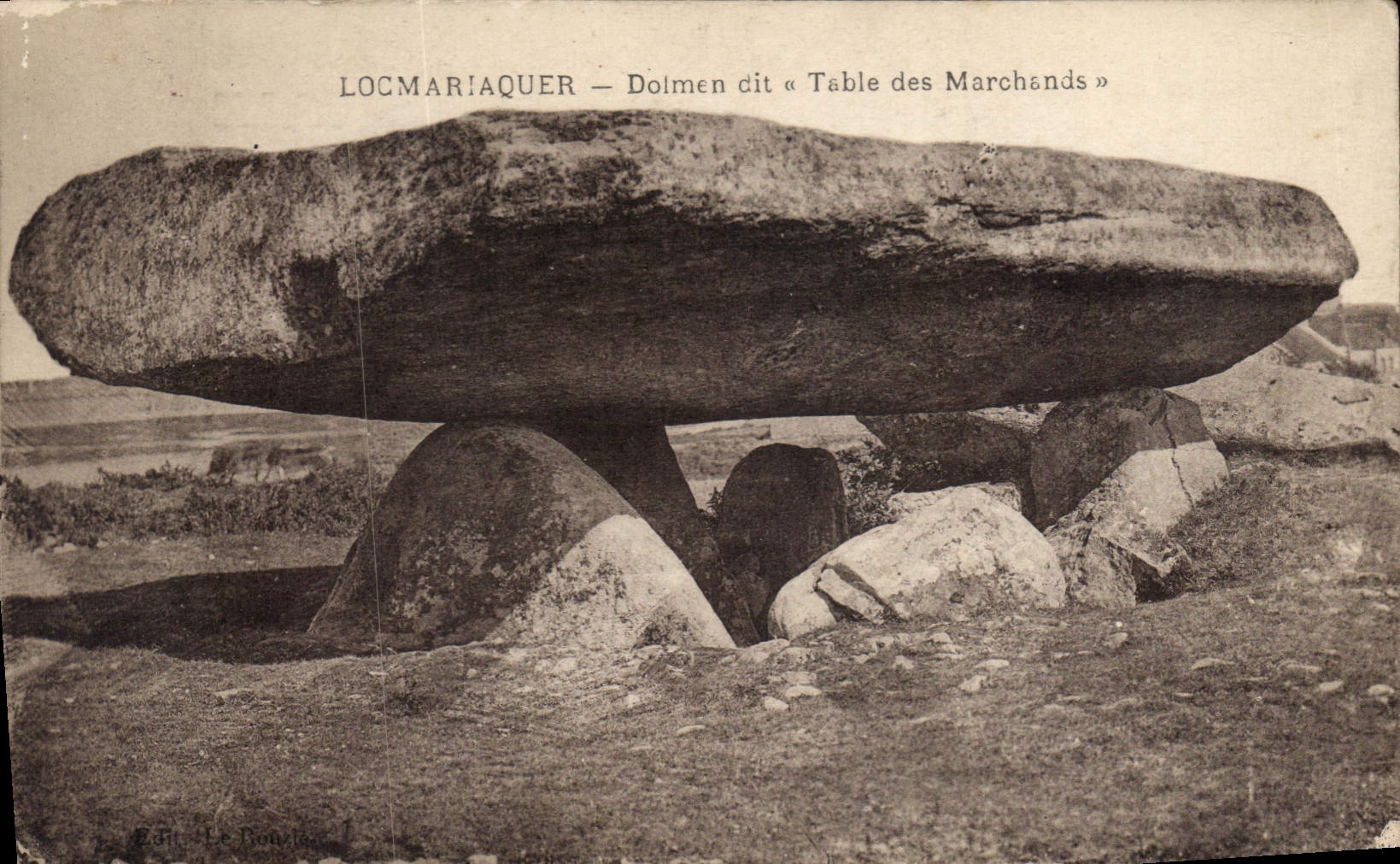 CPA Locmariaqueur Dolmen dit Table des Marchands 