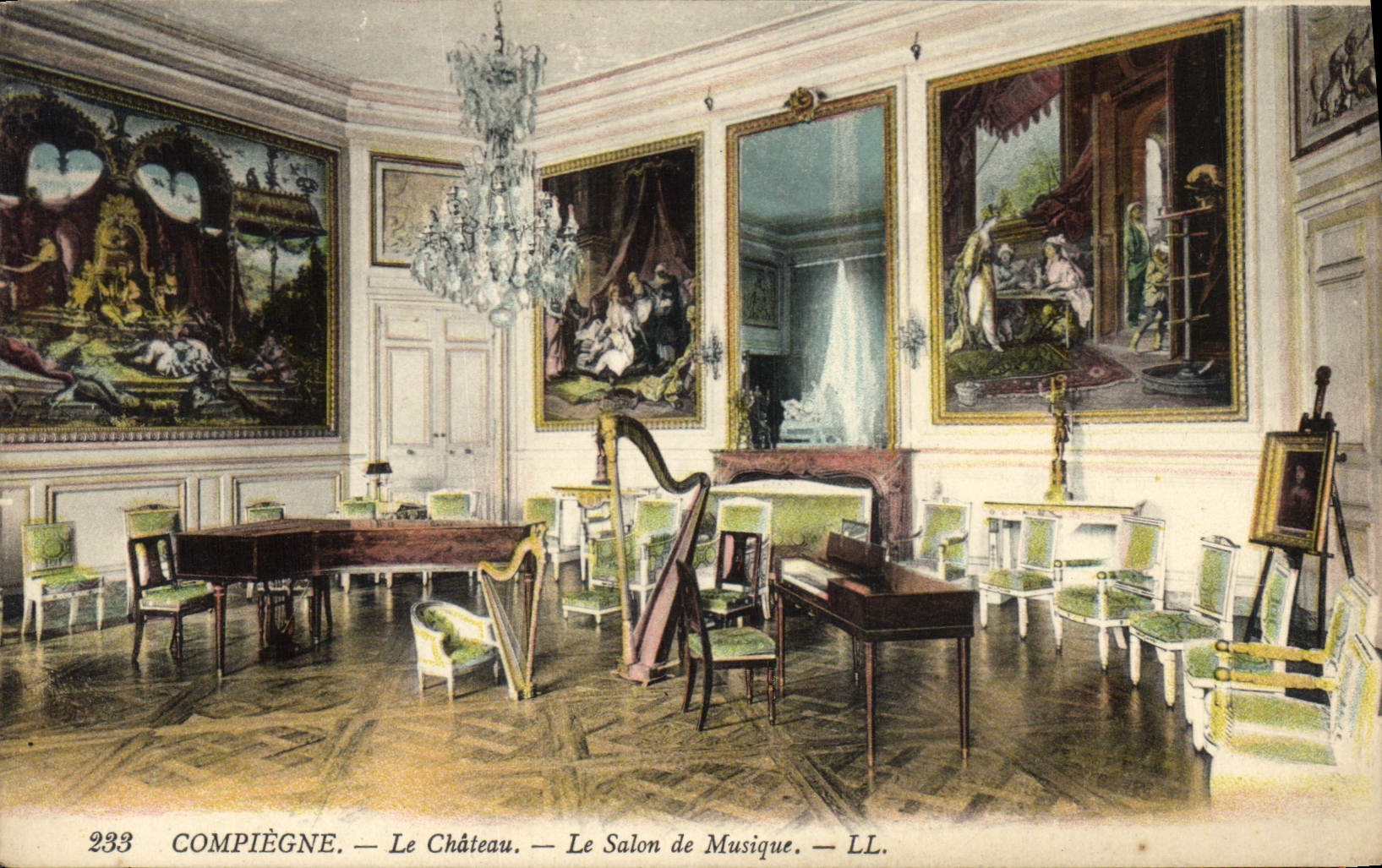 CPA Compiegne Le Chateau Le Salon de Musique