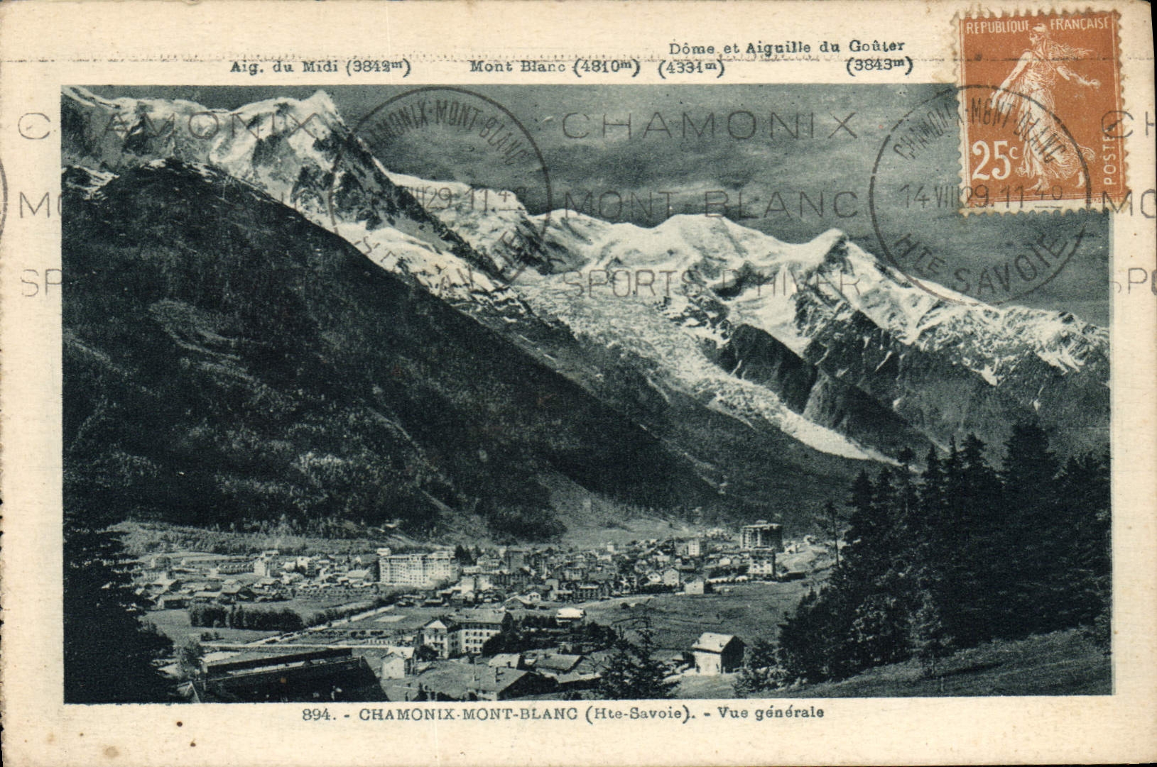 CPA Chamonix Mont Blanc Hte Savoie Vue generale 