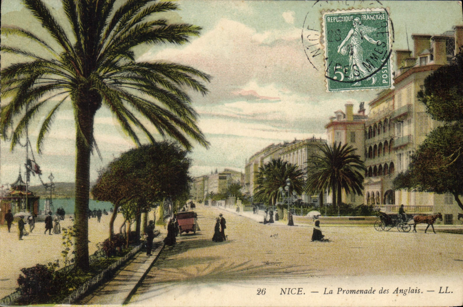 CPA Nice la promenade des Anglais 