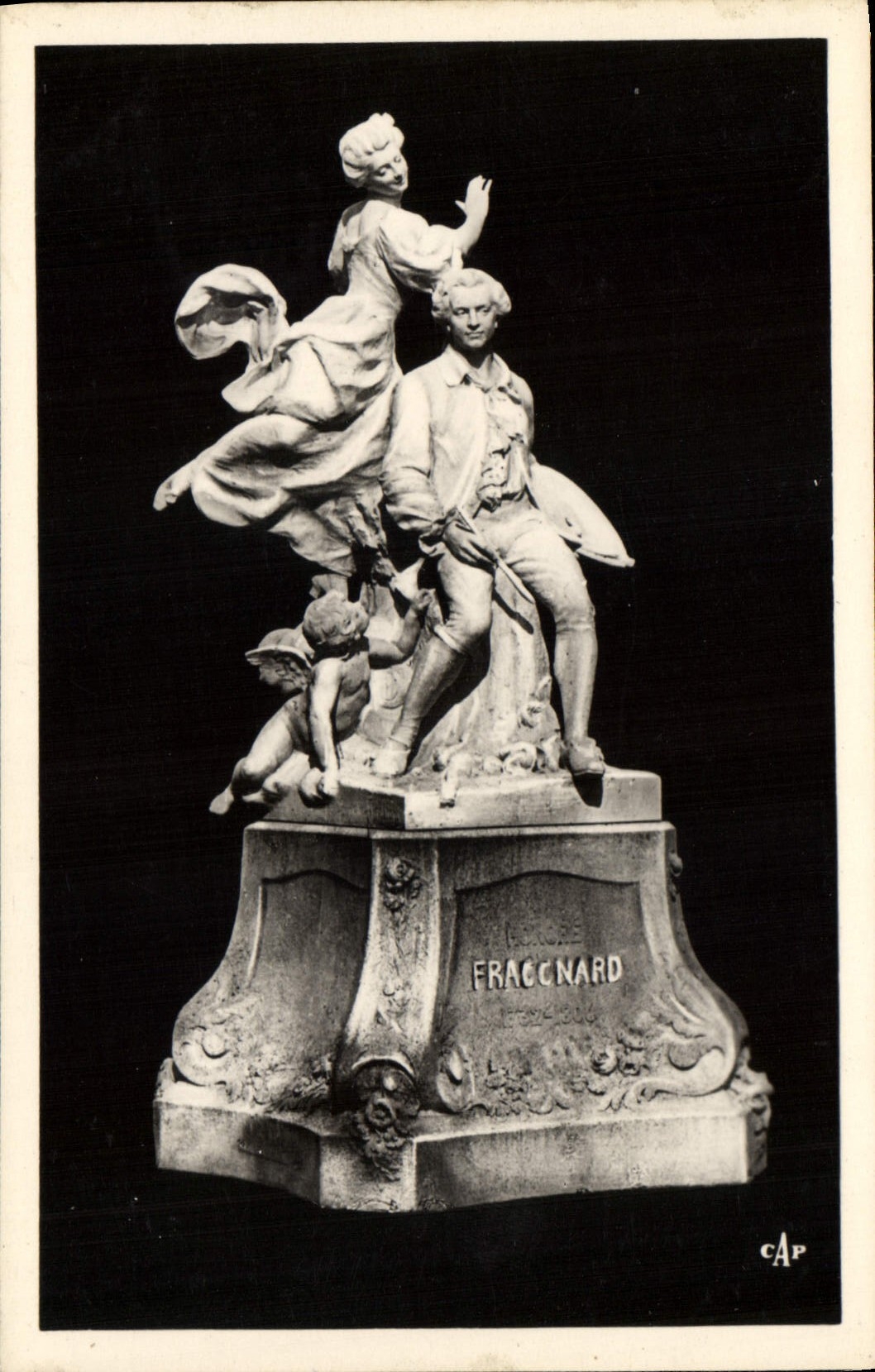 CPA Grasse monument de Fragonard 
