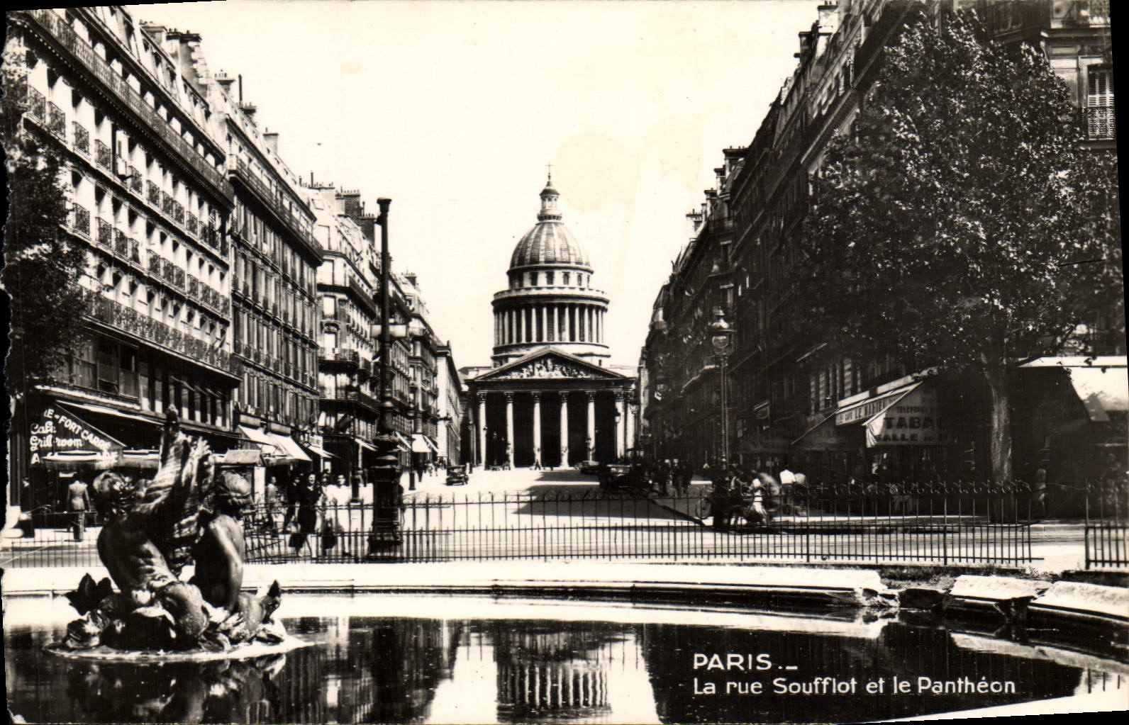CPA Paris la rue Soufflot et le Pantheon