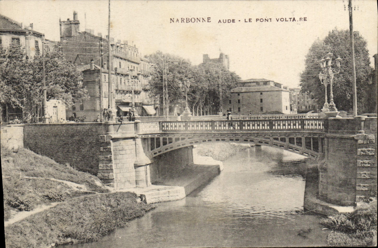 CPA Narbonne Ayde Le pont Volta 