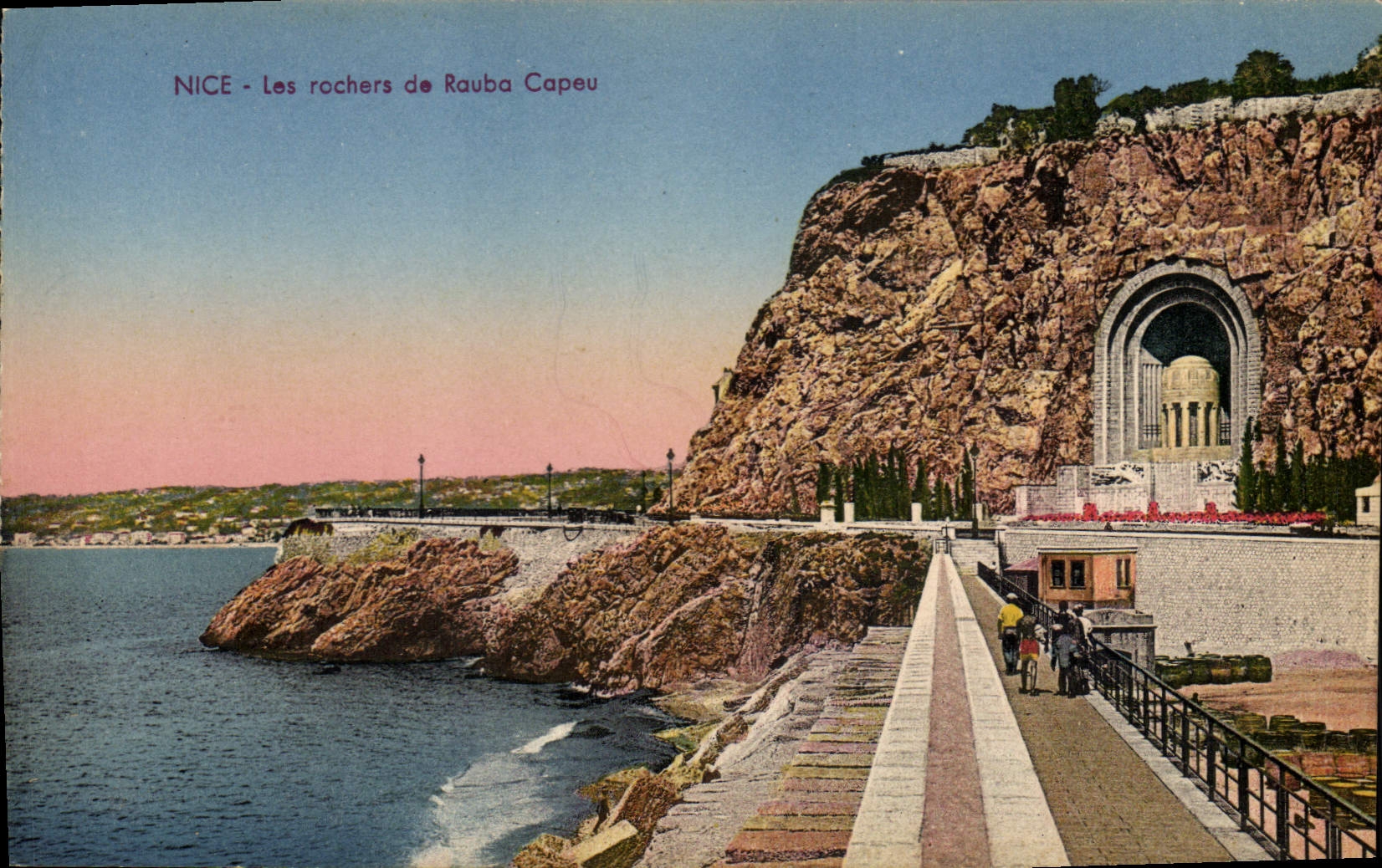 CPA Nice Les rochers de Rauba Capeu