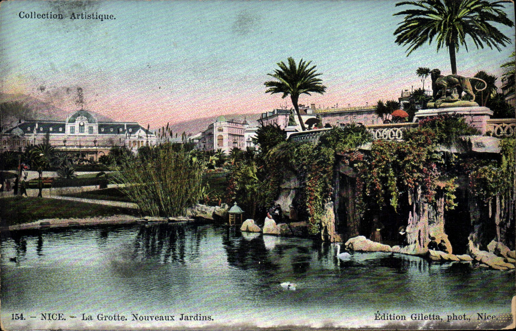 CPA Nice La Grotte Nouveaux Jardins
