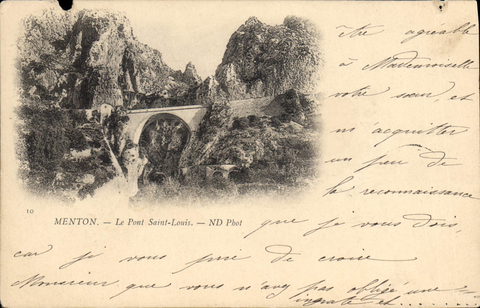 CPA Menton Le Pont St Louis