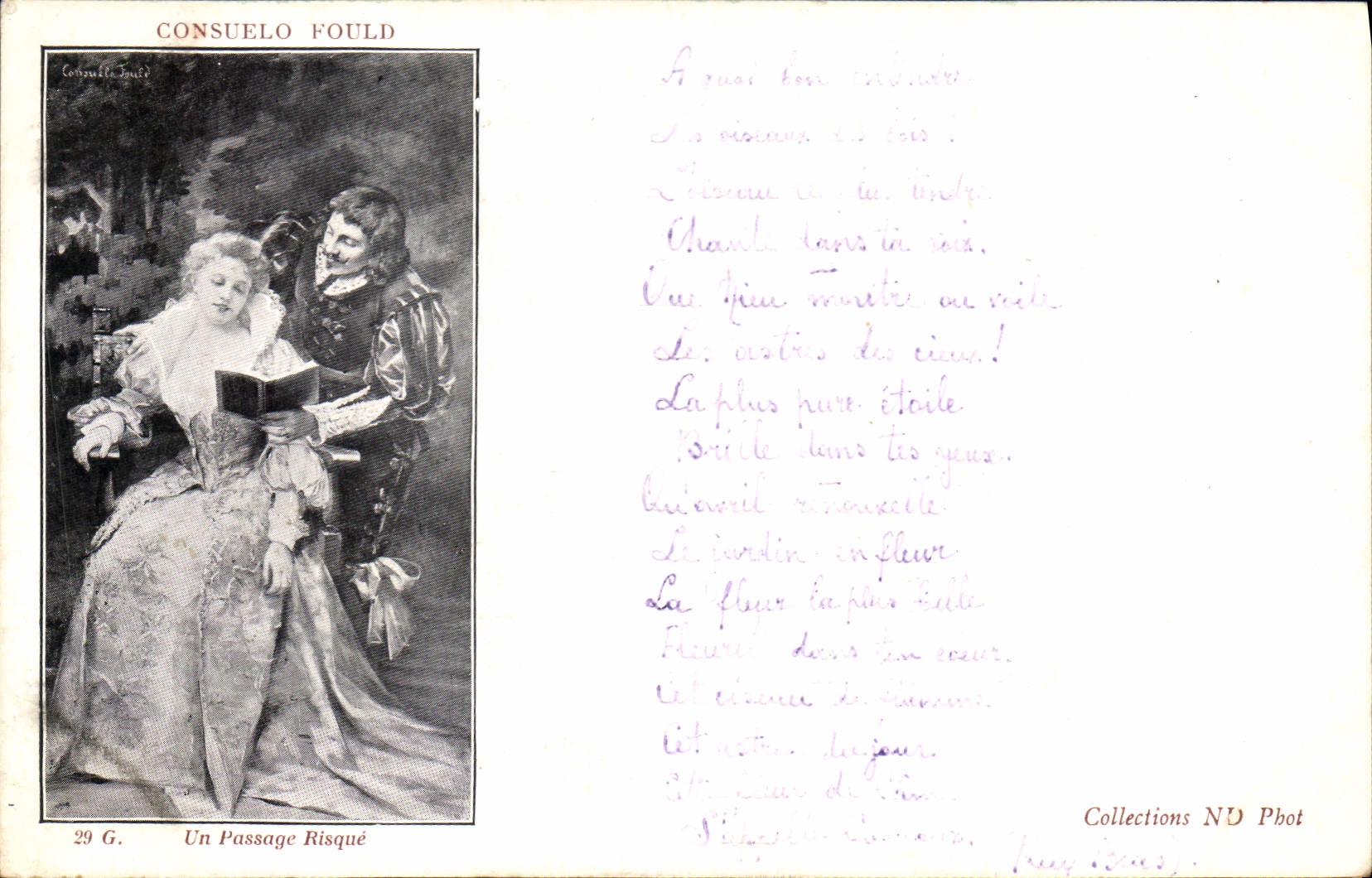 CPA Consuelo Fould un Passage Risque 