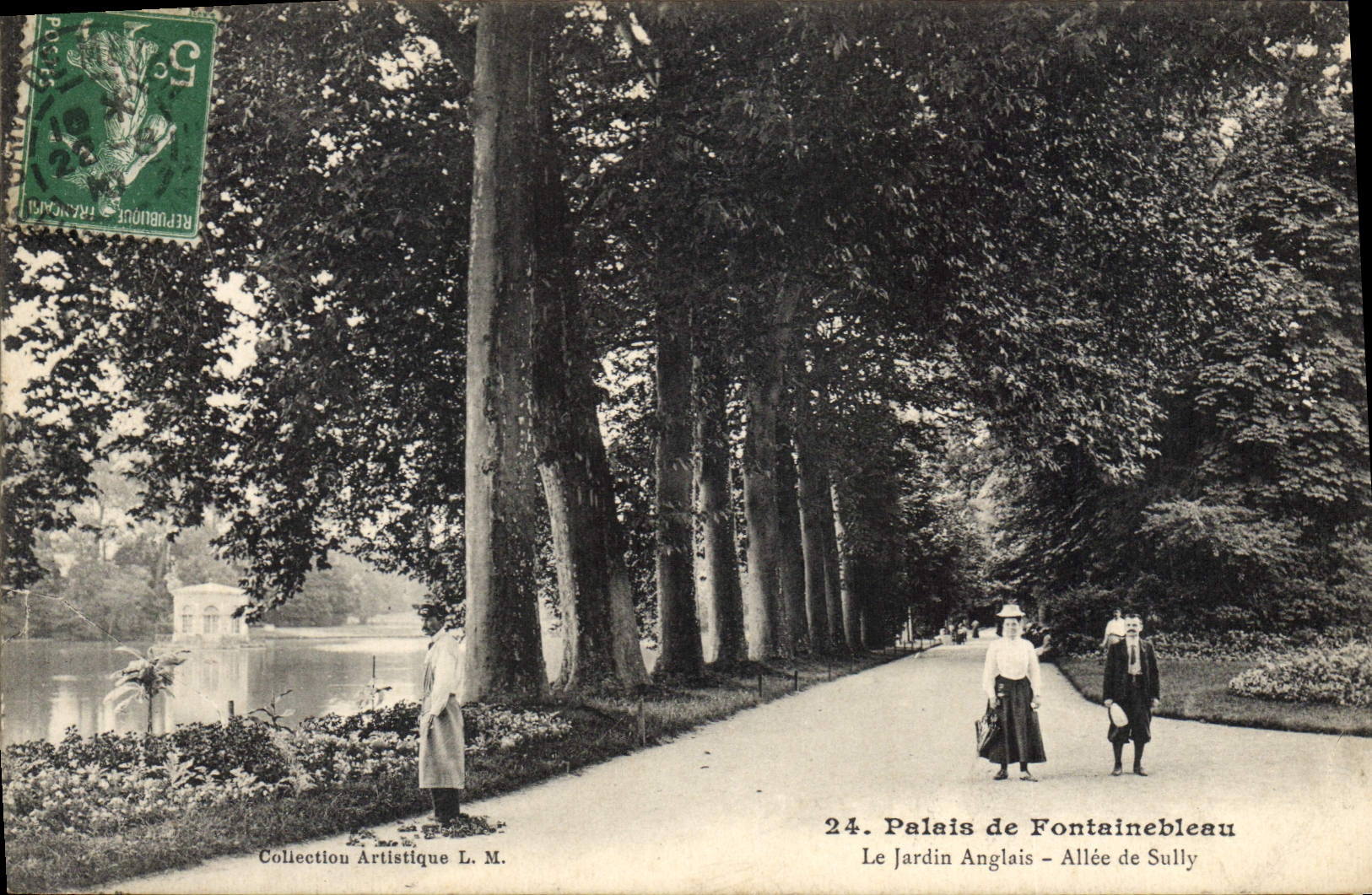 CPA Palais de Fontainebleau le jardin Anglais Allee de Sully 