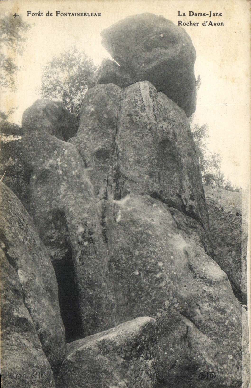 CPA Foret de Fontainebleau le Dame Jane rocher d'Avon 