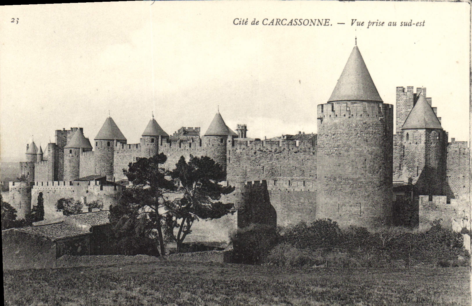 CPA Cite de Carcassonne vue prise au sud est