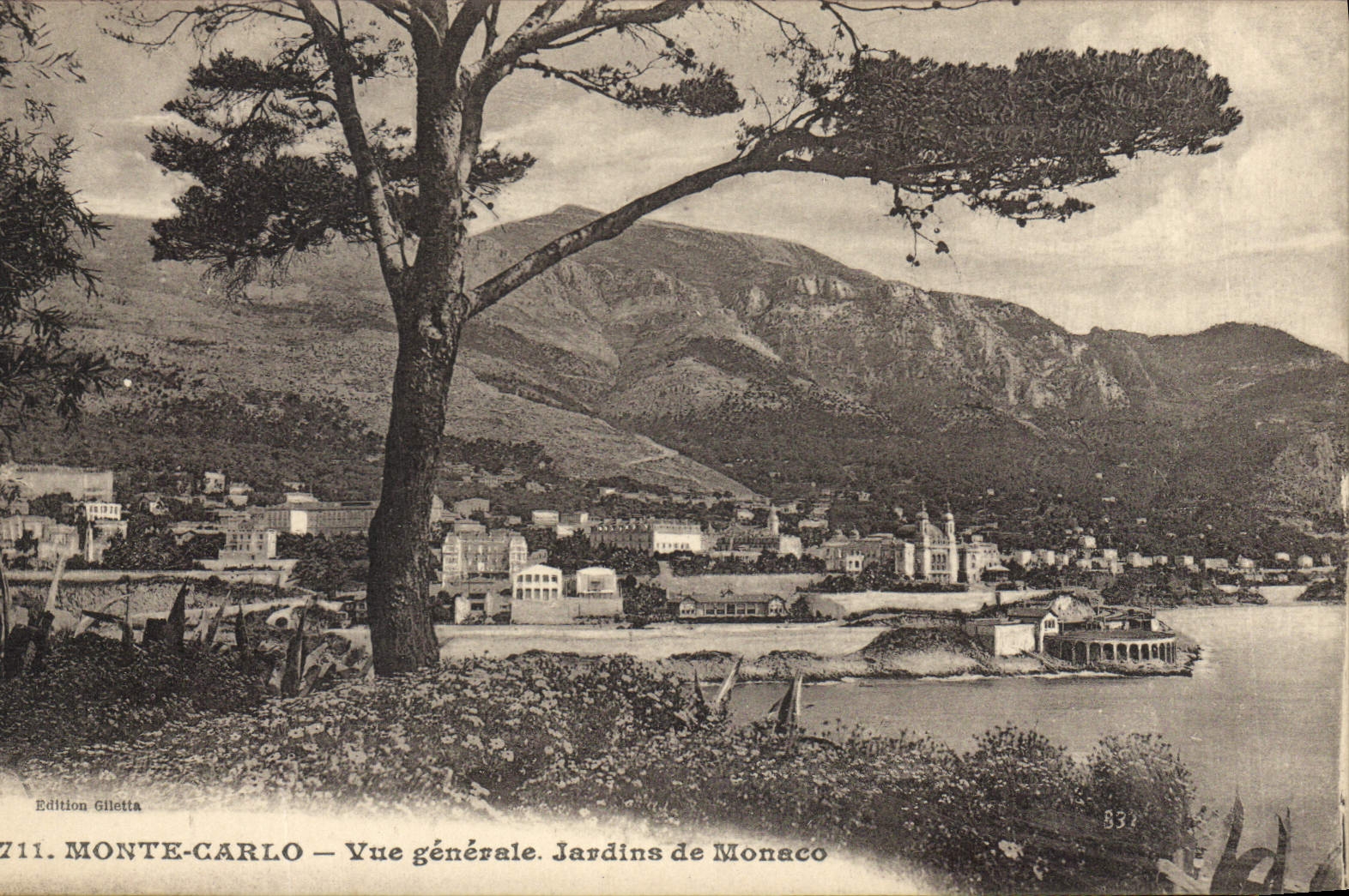 CPA Monte Carlo vue generale jardins de Monaco