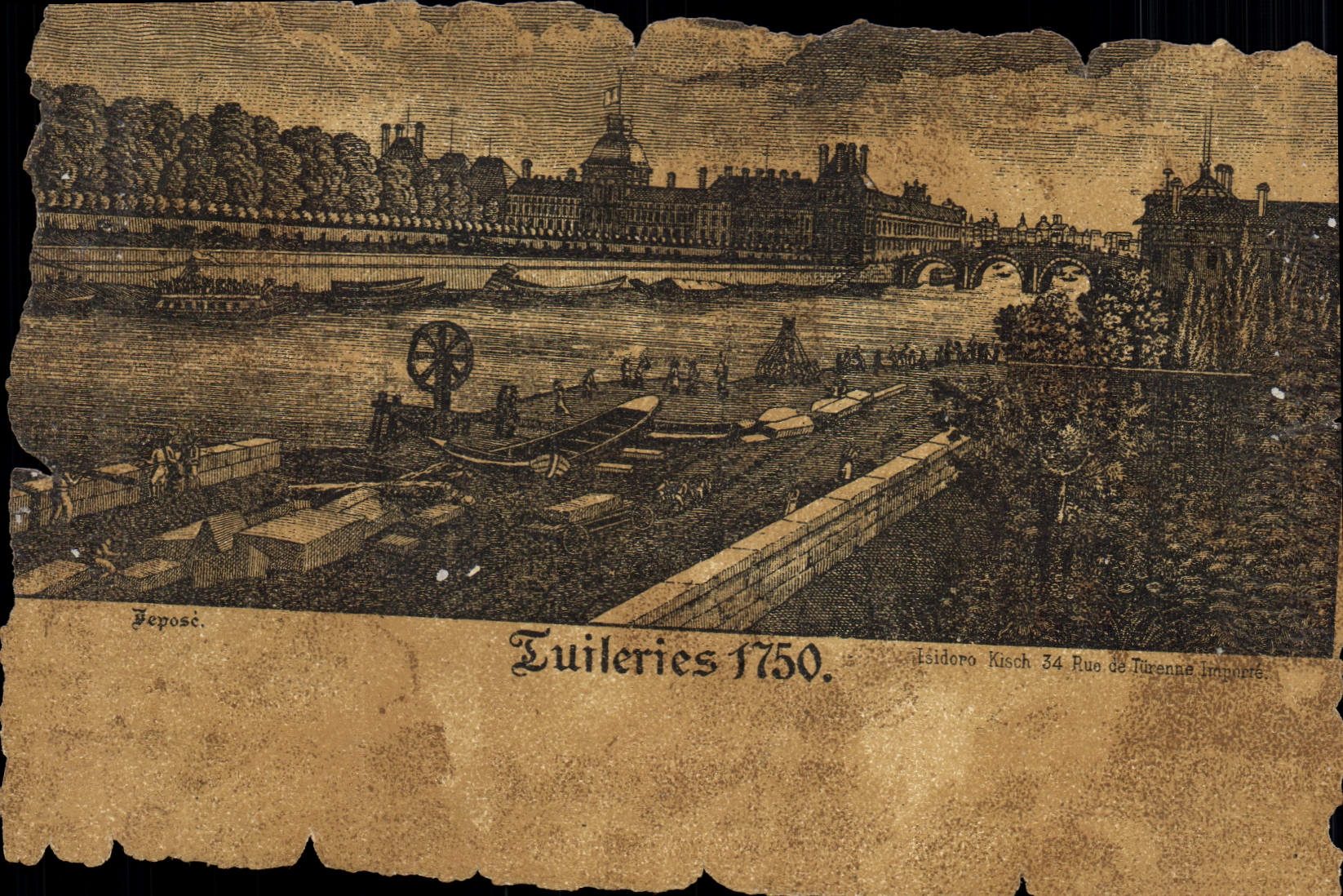 CPA Tuileries 1750 Paris