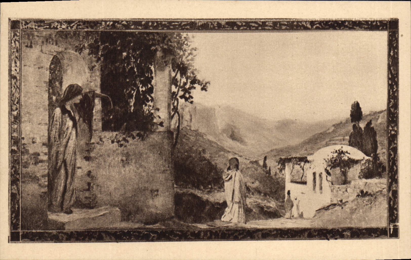 CPA Hotellerie de la Saint Baume Saint Zacharie Var 1re Rencontre de Ste Marie Magdeleine evec le Ch