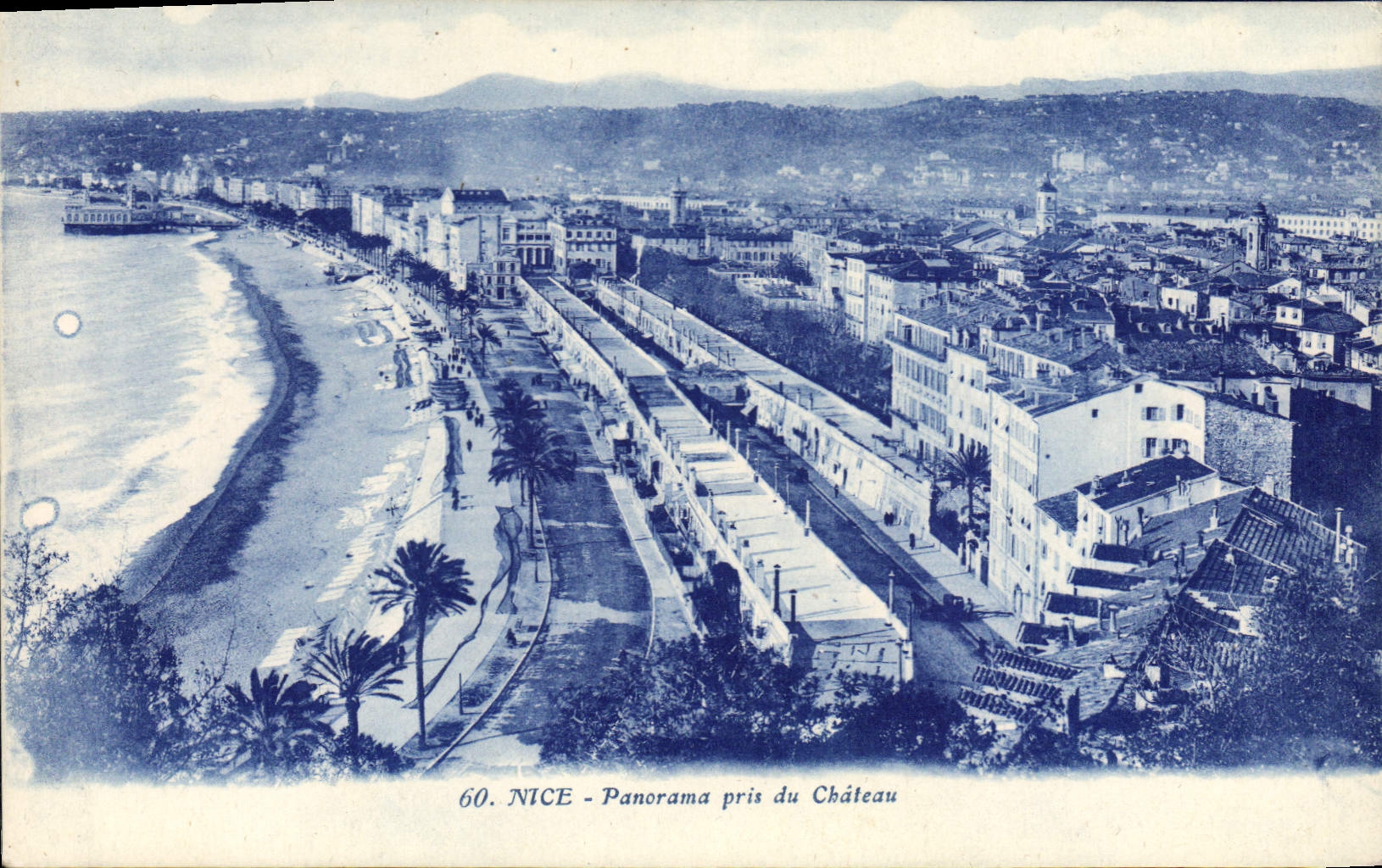 CPA Nice panorama pris du chateau 