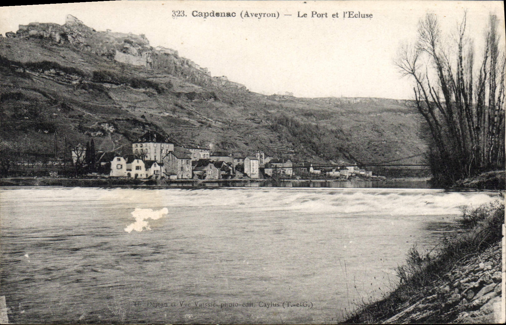 CPA Capdenac Aveyron le port et l'Ecluse
