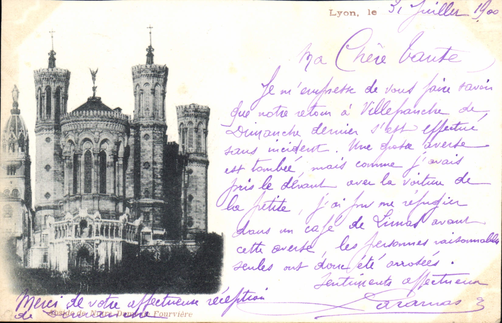 CPA Lyon Abside de Notre Dame de Fourviere 