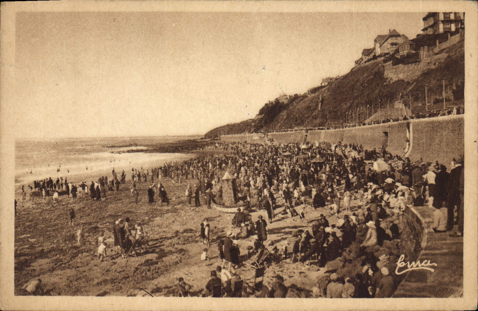 CPA Granville la plage 