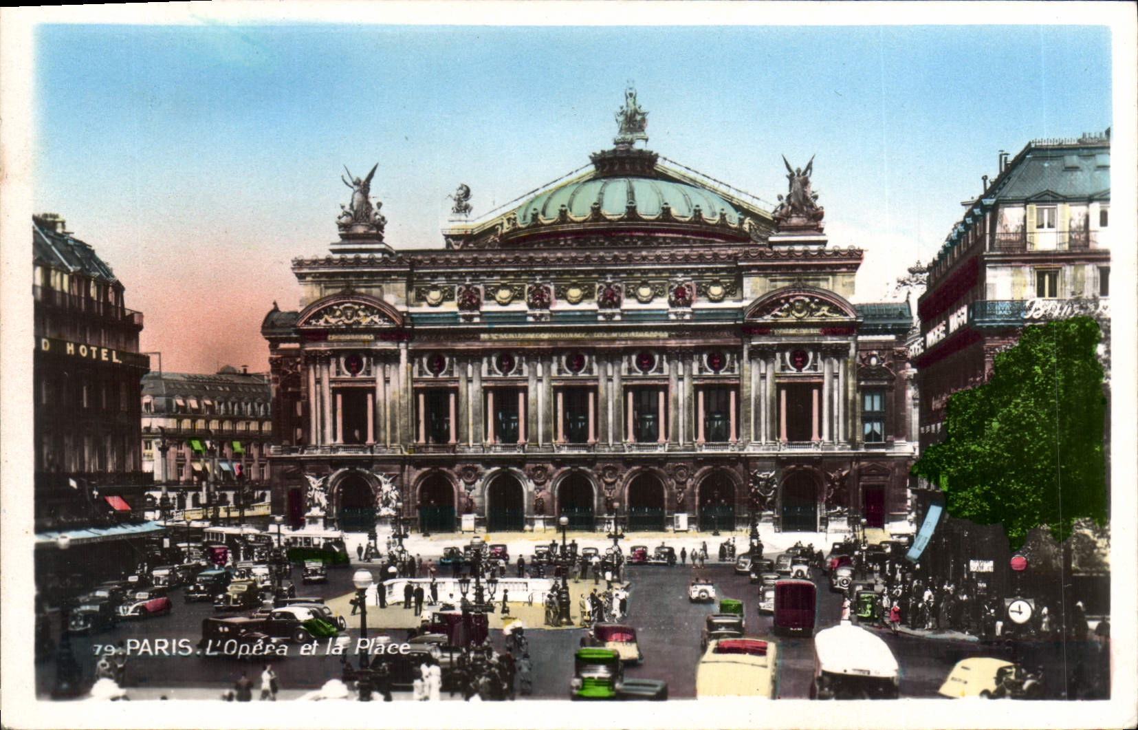 CPA Paris l'Opera et la place 