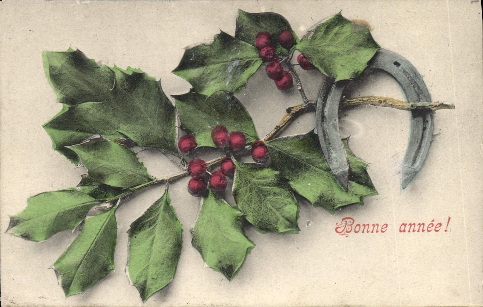 CPA Bonne Annee Fer a cheval