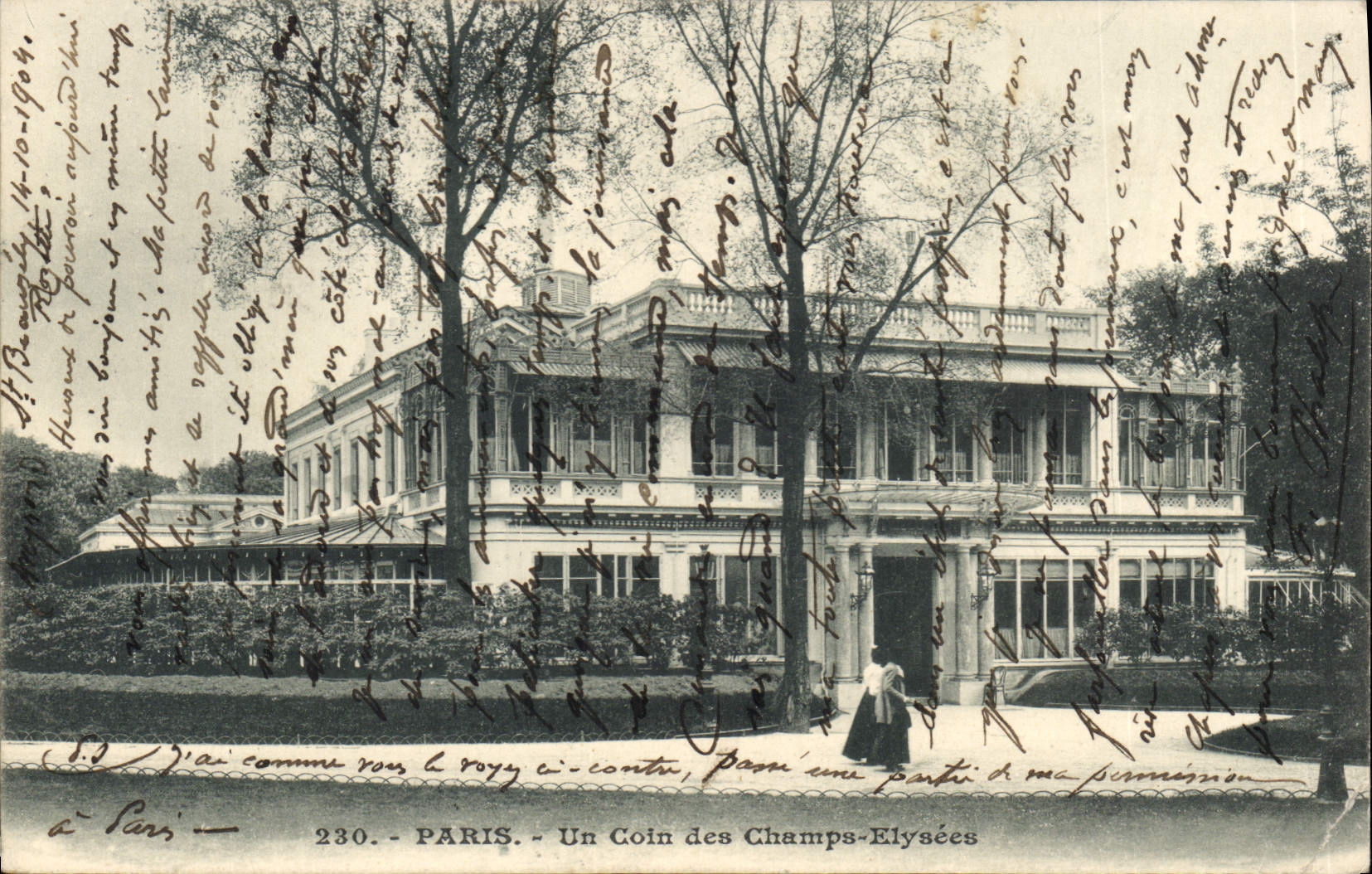 CPA paris un coin des Champs Elysees 