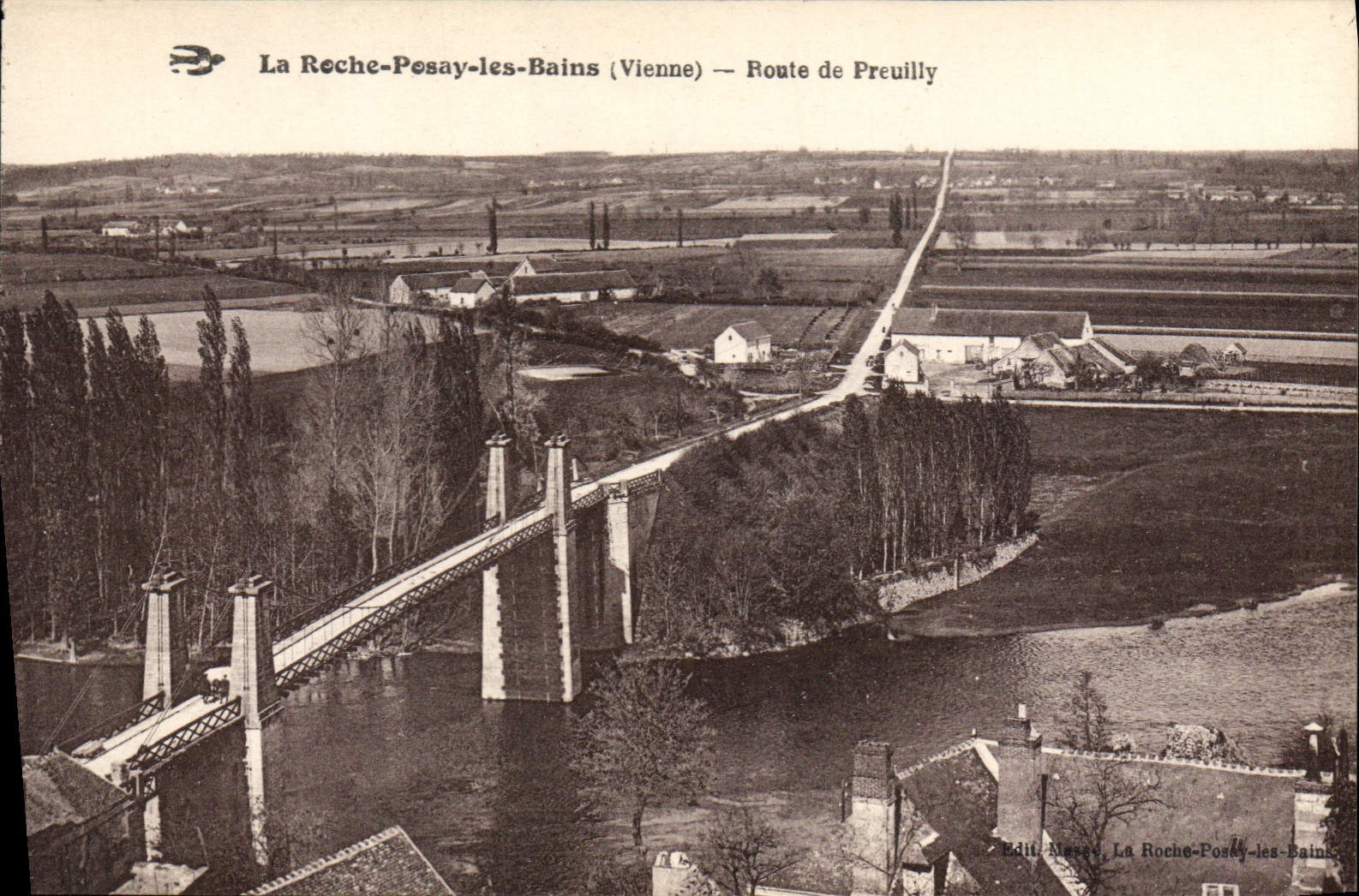 CPA La Roche Posay les Bains Vienne Route de Preuilly