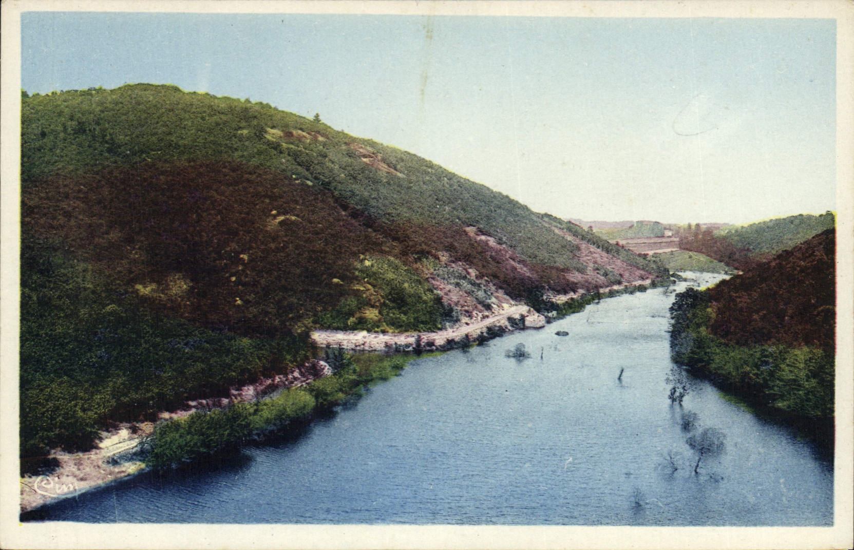 CPA St Martin Terressus Hte Vienne Confluent du Taurion et du Parleur vue prise de Roche Beche au fo