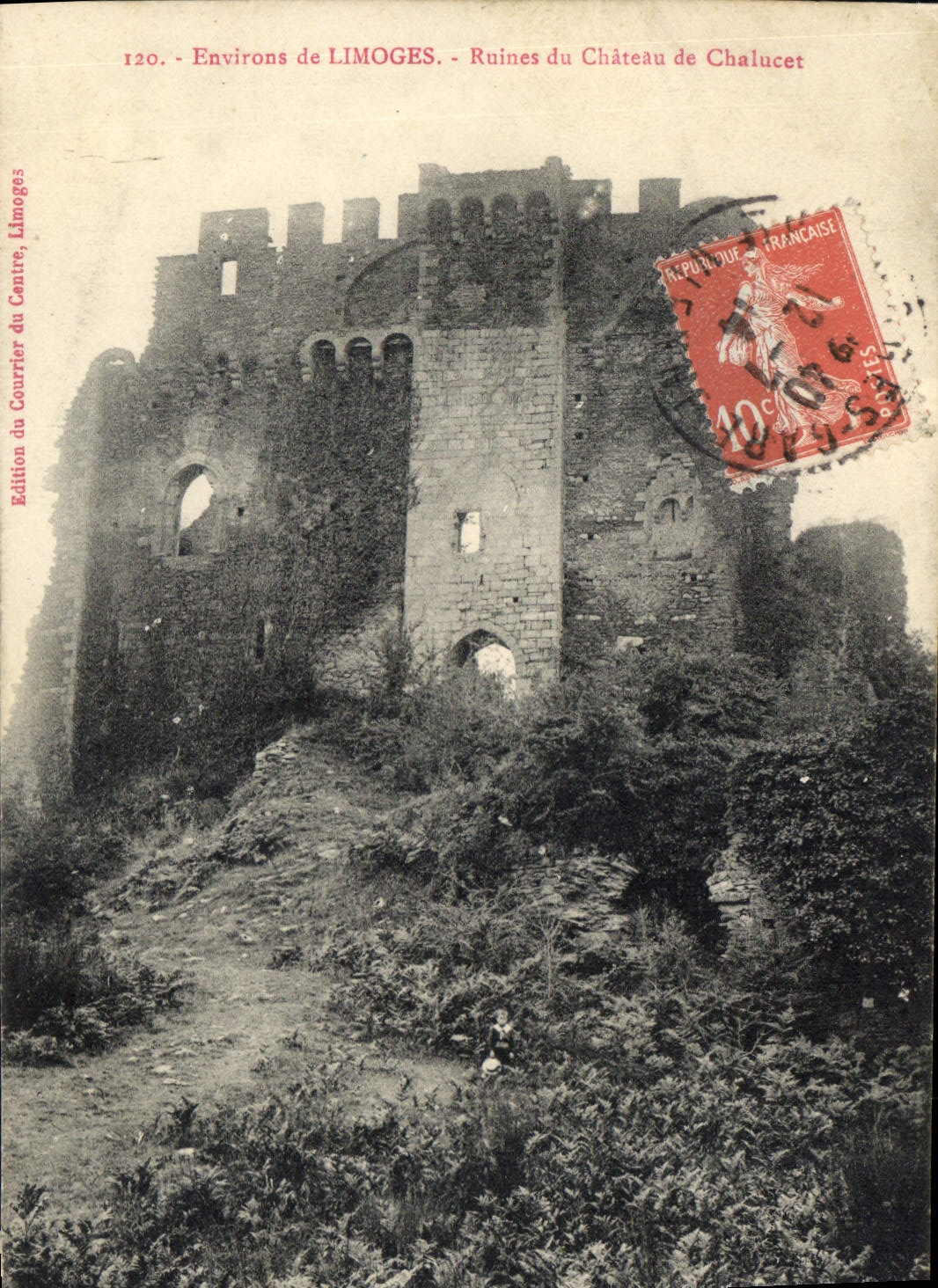 CPA Environs de Limoges Ruines du Chateau de Chalucet 