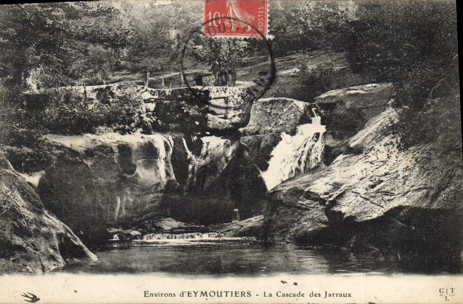 CPA Environs d'Eymoutiers La Cascade des Jarraux