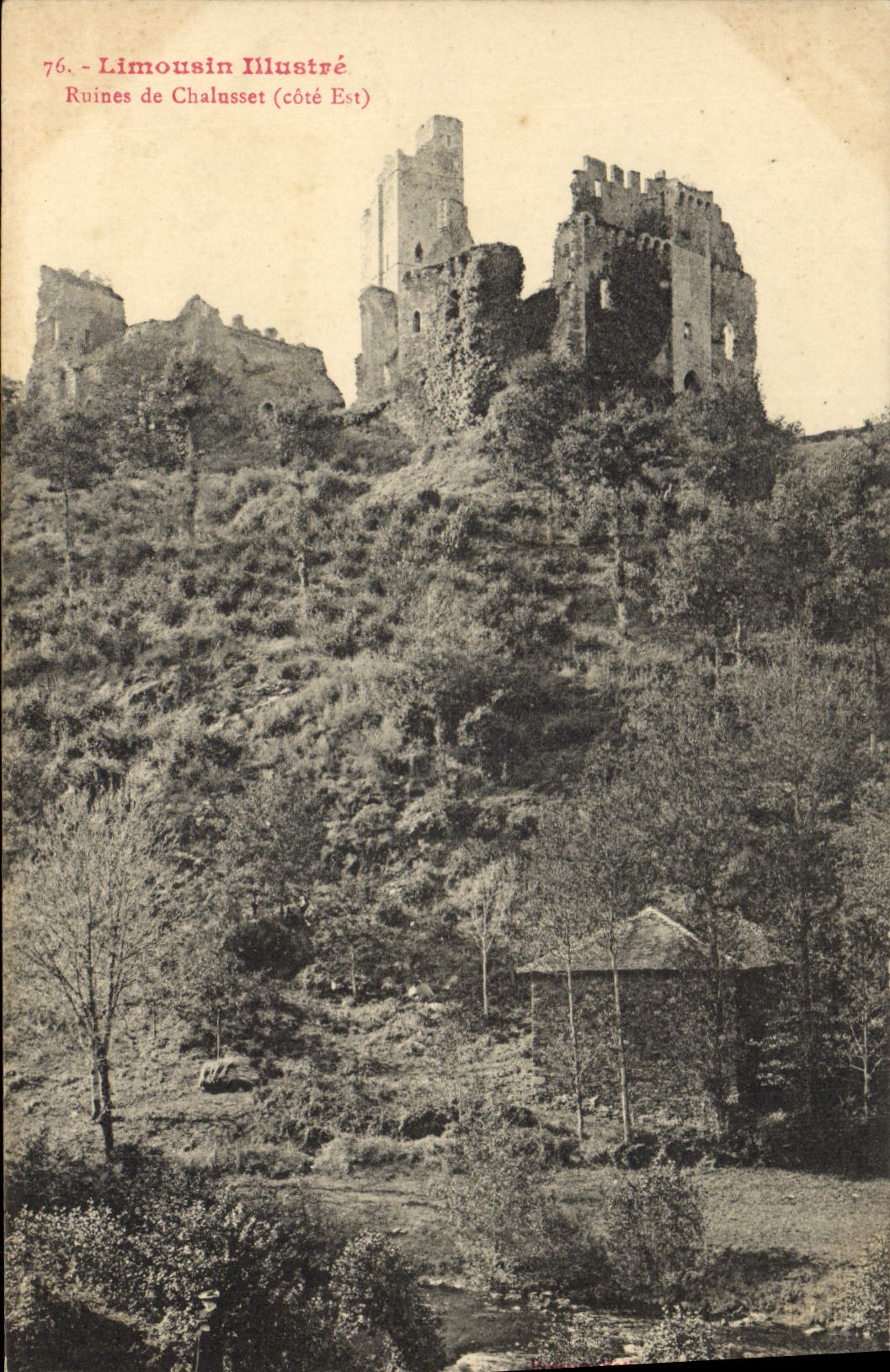 CPA Limousin Illustre Ruines de Chalusset Cote Est