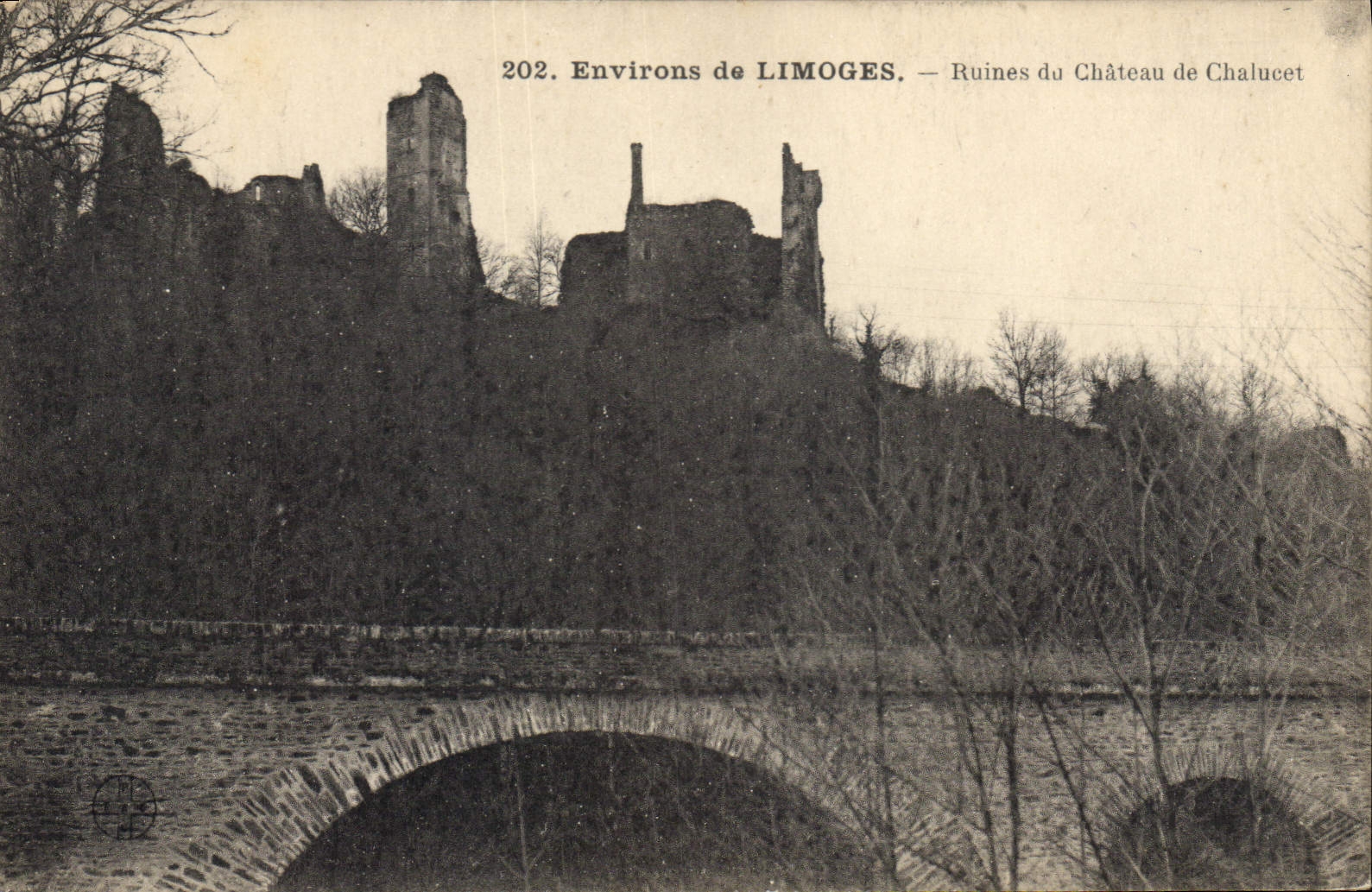 CPA Environs de Limoges Ruines du Chateau de Chalucet